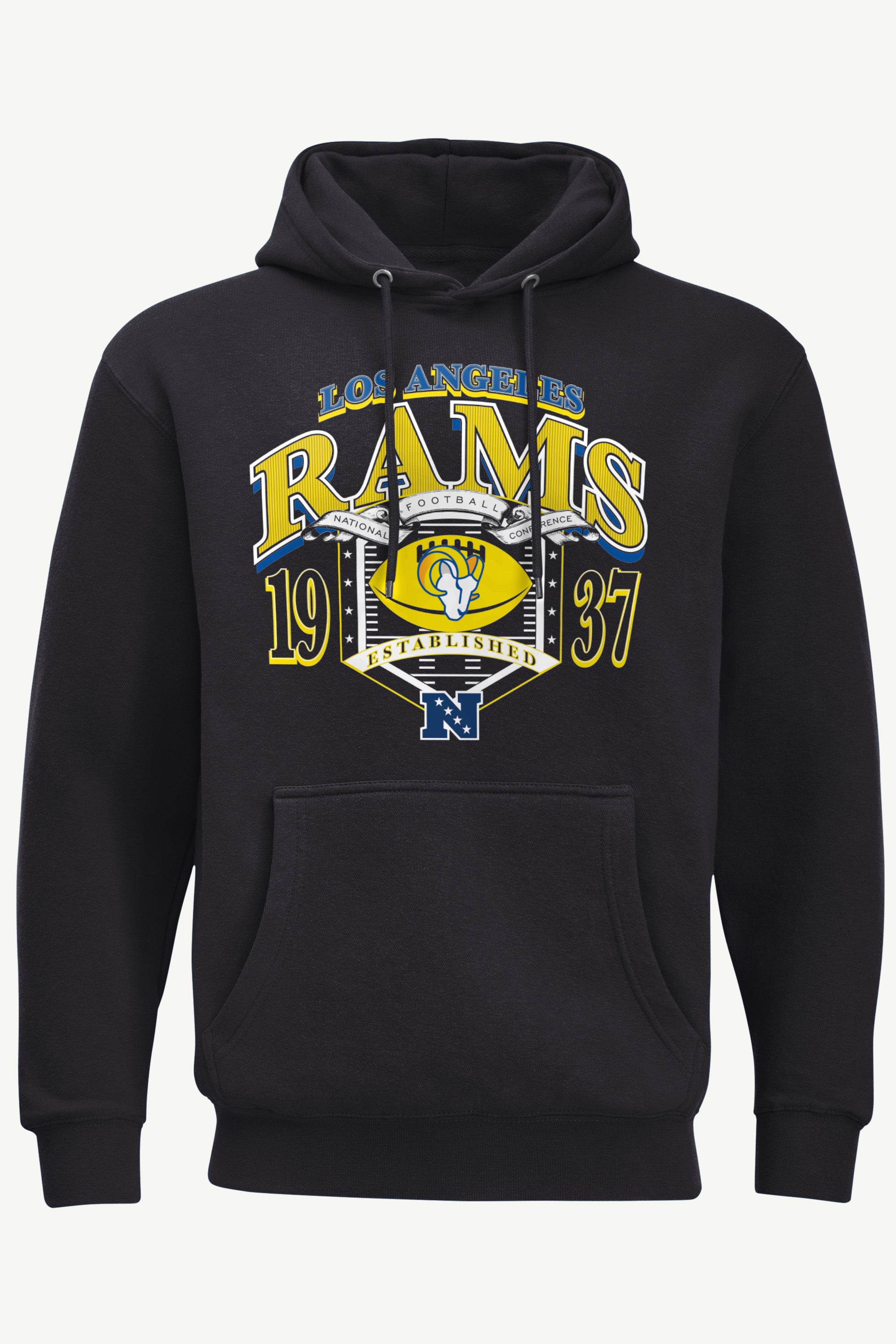 MENS LOS ANGELES RAMS 80s INSPIRED FIELD HOODIE View 1 | NFL MENS LOS ANGELES RAMS 80s INSPIRED FIELD HOODIE View 1 | NFL