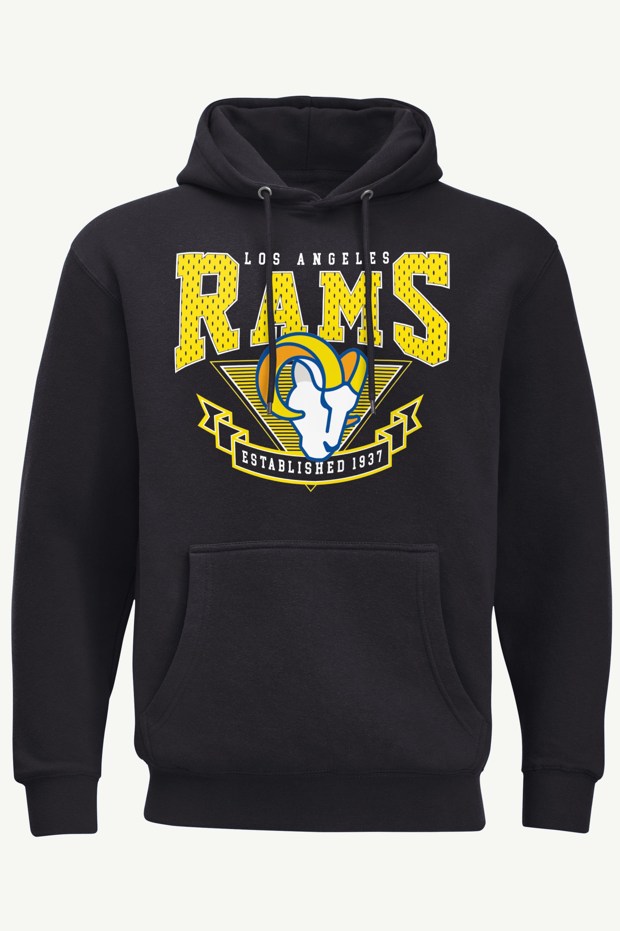 MENS LOS ANGELES RAMS 80's INSPIRED HOODIE View 1 | DTG MENS LOS ANGELES RAMS 80's INSPIRED HOODIE View 1 | DTG