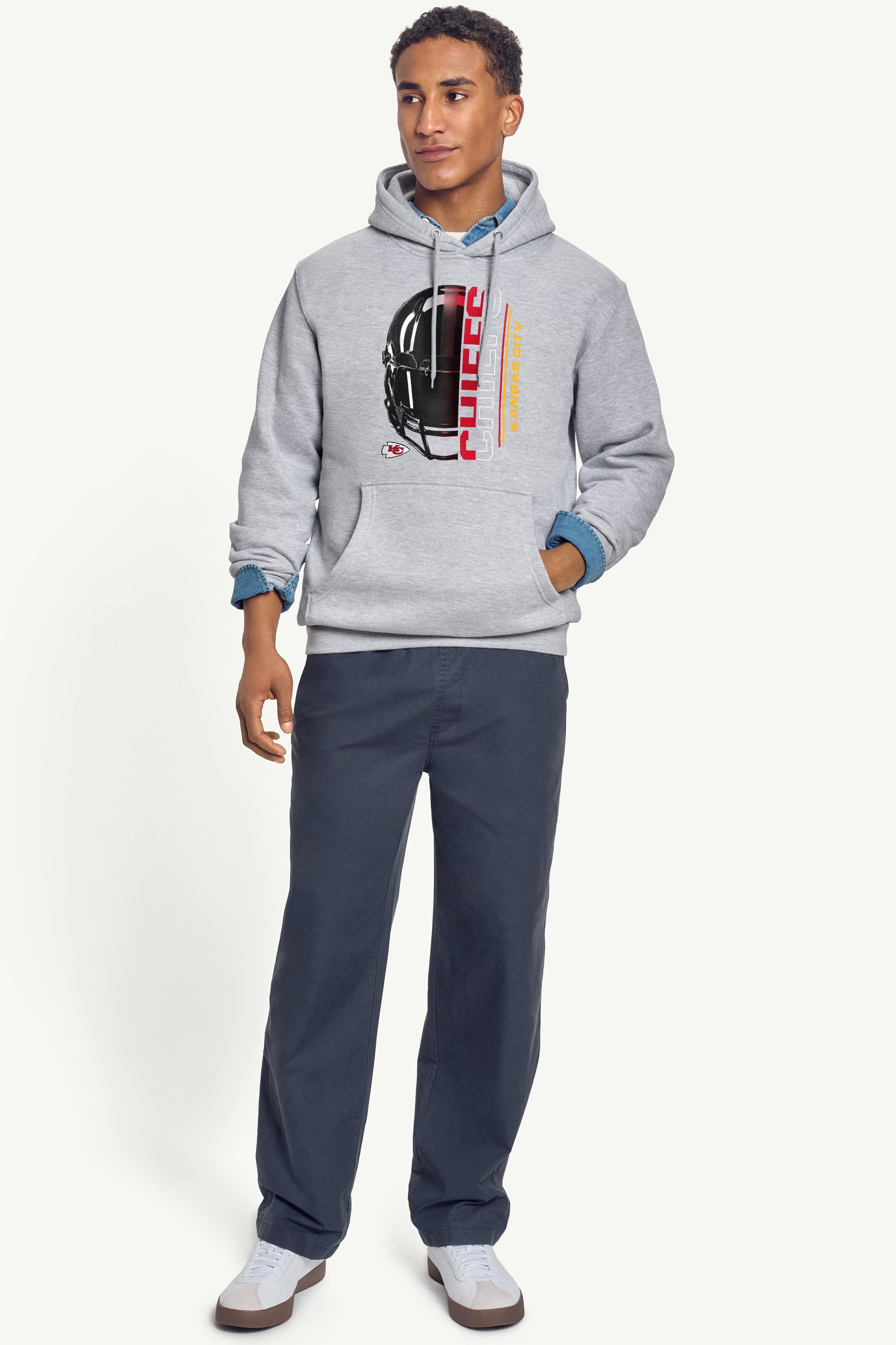 MENS KANSAS CITY CHIEFS HALF HELMET HOODIE View 3 | Kansas City Chiefs MENS KANSAS CITY CHIEFS HALF HELMET HOODIE View 3 | Kansas City Chiefs