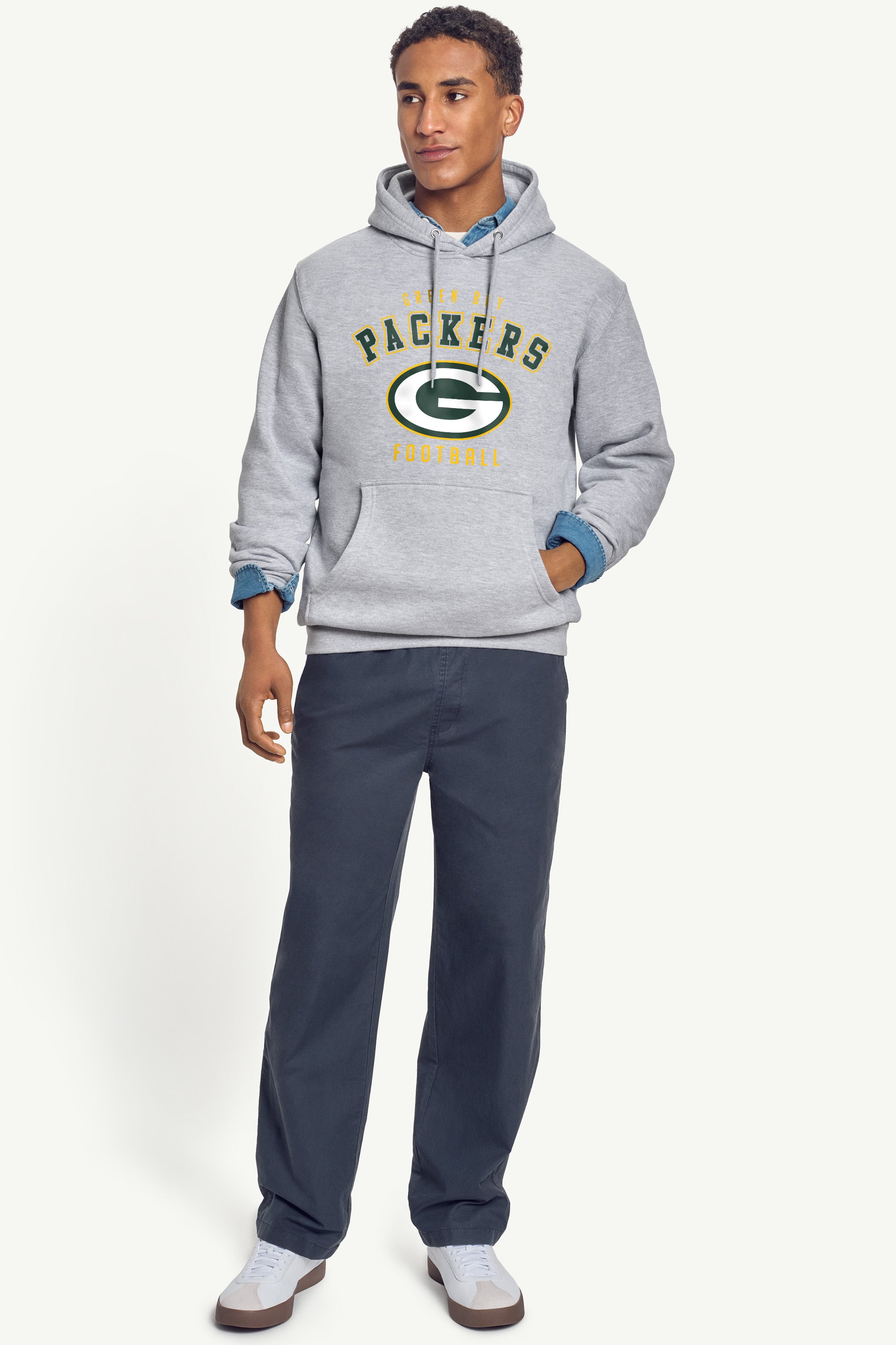 MENS GREEN BAY PACKERS HOODIE View 3 MENS GREEN BAY PACKERS HOODIE View 3