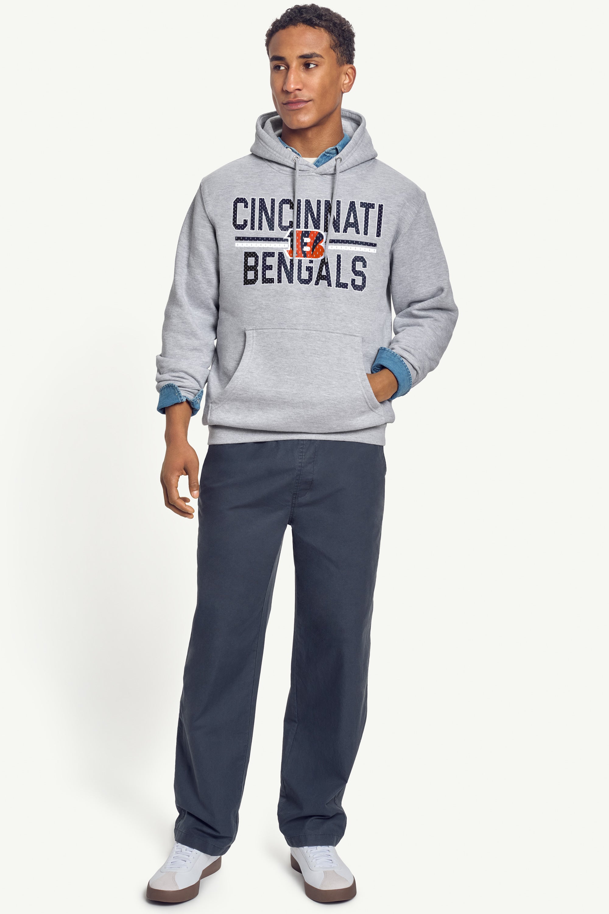 MENS CINCINNATI BENGALS MESH LOOK HOODIE View 3 | Cincinnati Bengals MENS CINCINNATI BENGALS MESH LOOK HOODIE View 3 | Cincinnati Bengals