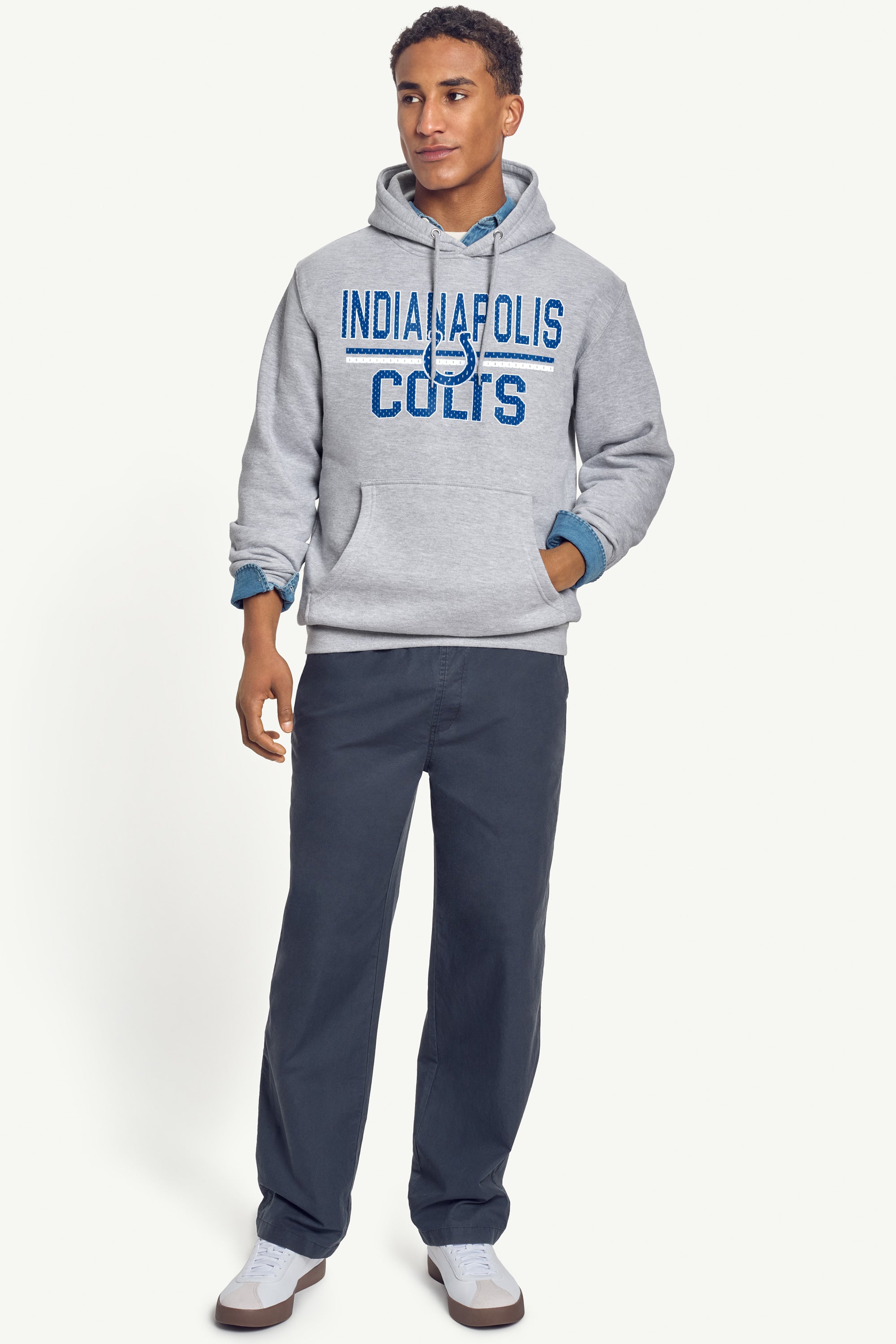 MENS INDIANAPOLIS COLTS MESH LOOK HOODIE View 2 | Indianapolis Colts MENS INDIANAPOLIS COLTS MESH LOOK HOODIE View 2 | Indianapolis Colts