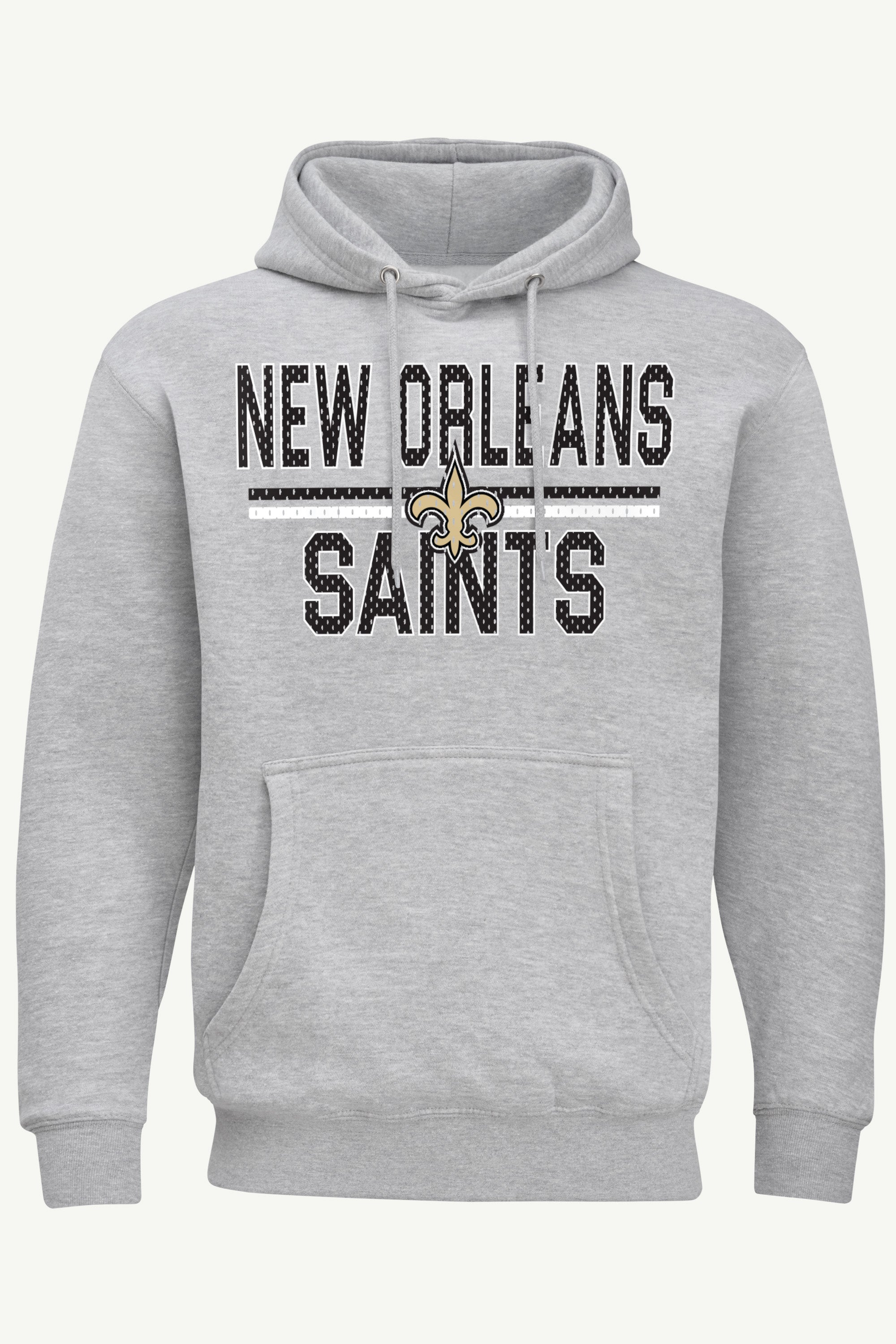 MENS NEW ORLEANS SAINTS MESH LOOK HOODIE View 1 MENS NEW ORLEANS SAINTS MESH LOOK HOODIE View 1