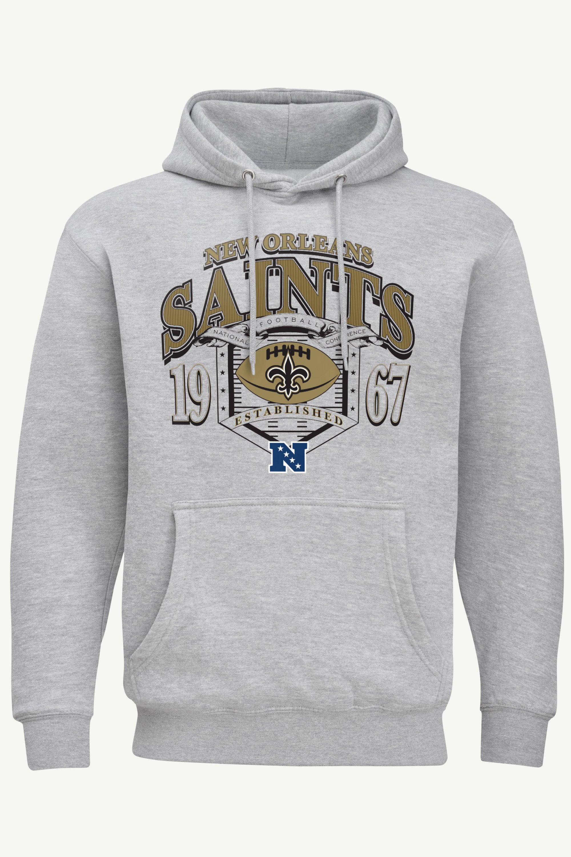 MENS NEW ORLEANS SAINTS 80s INSPIRED FIELD HOODIE View 1 | NFL MENS NEW ORLEANS SAINTS 80s INSPIRED FIELD HOODIE View 1 | NFL