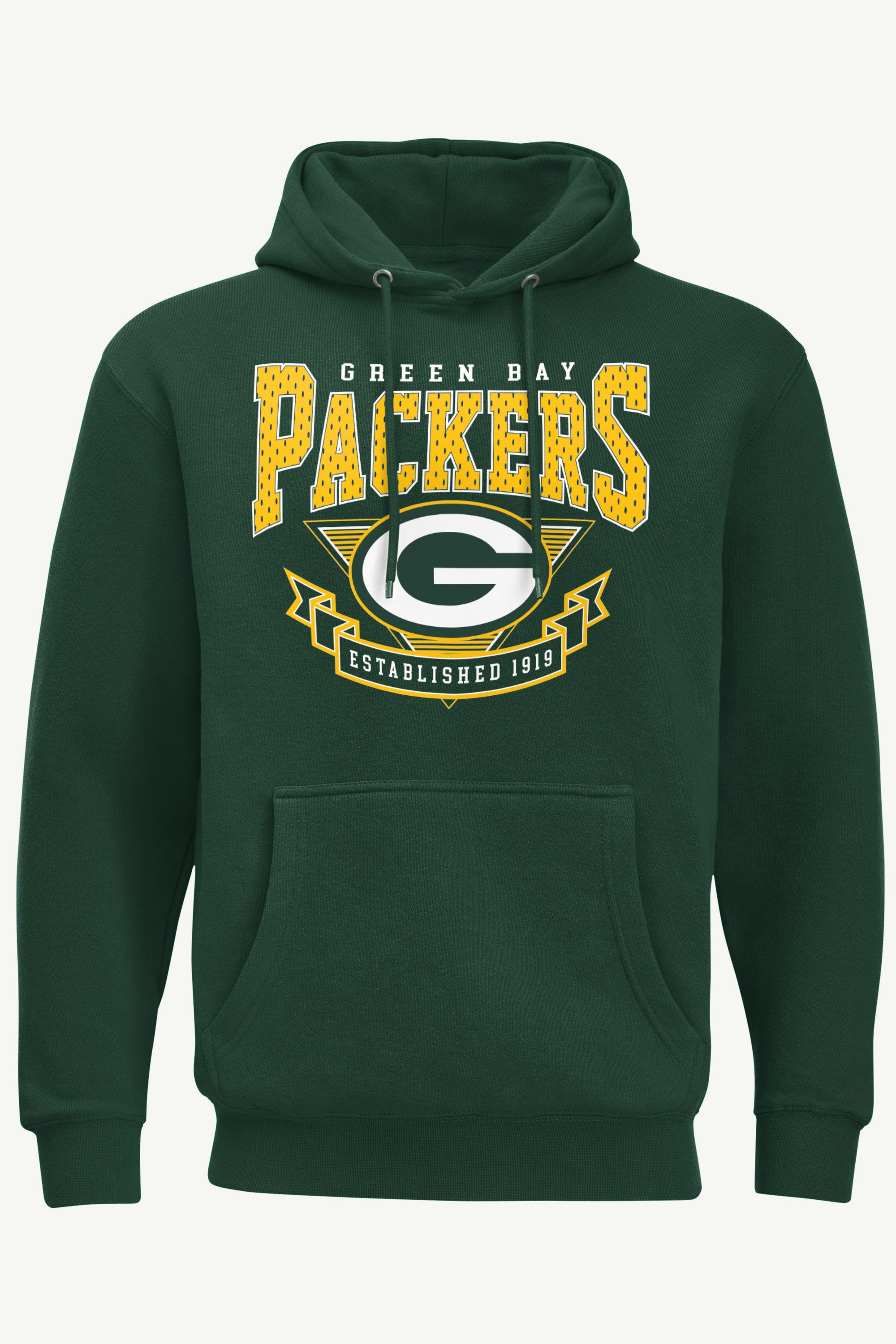 MENS GREEN BAY PACKERS 80's INSPIRED HOODIE View 1 MENS GREEN BAY PACKERS 80's INSPIRED HOODIE View 1