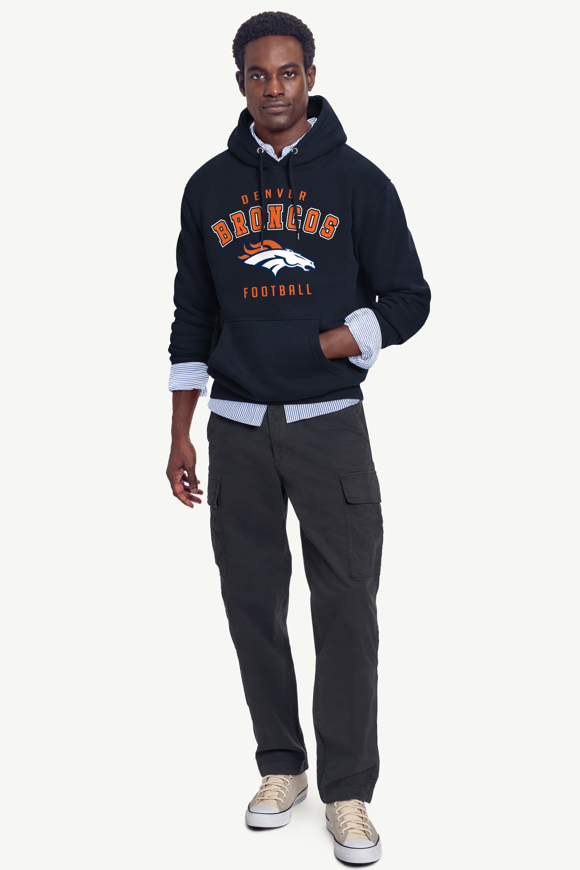 MENS DENVER BRONCOS HOODIE View 3 MENS DENVER BRONCOS HOODIE View 3