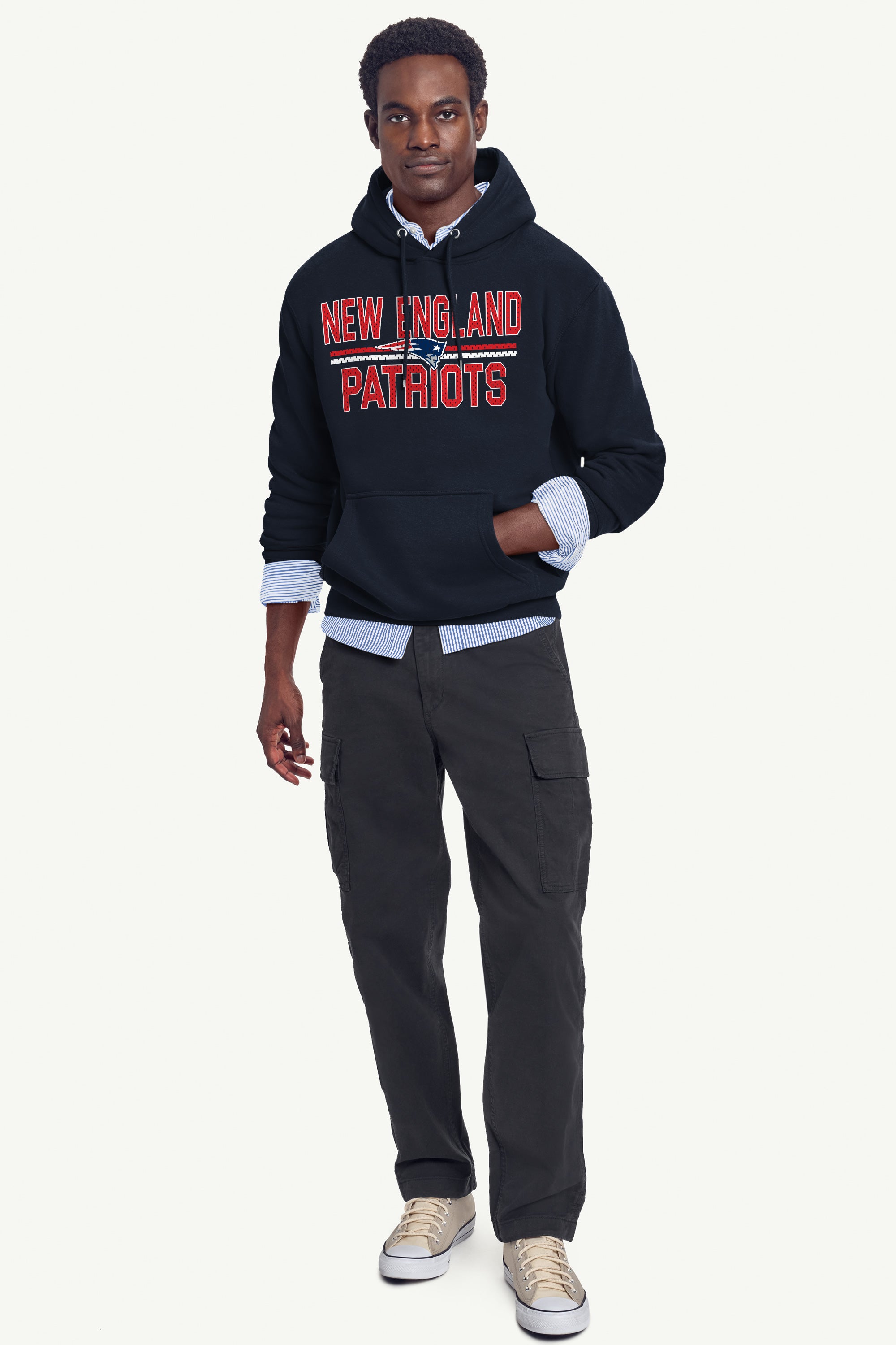MENS NEW ENGLAND PATRIOTS MESH LOOK HOODIE View 3 MENS NEW ENGLAND PATRIOTS MESH LOOK HOODIE View 3