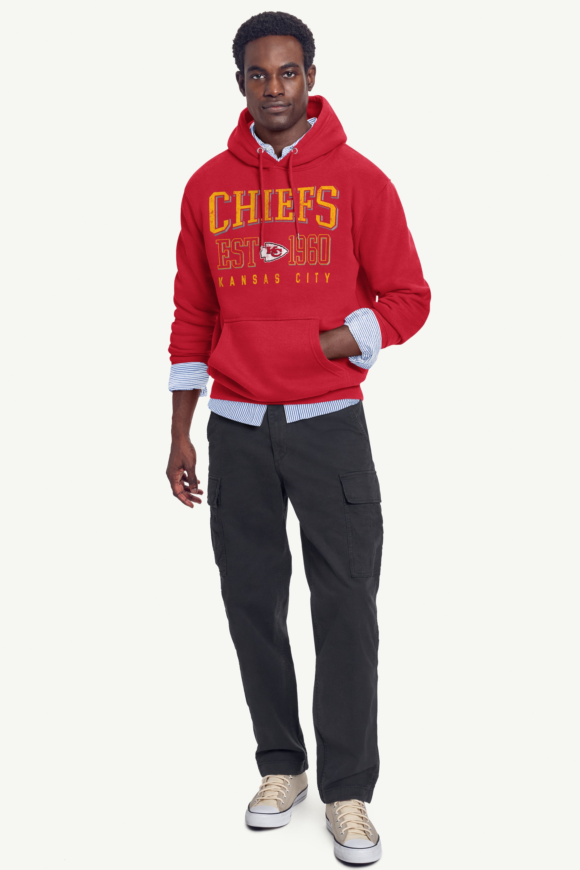 MENS KANSAS CITY CHIEFS RETRO HOODIE View 3 | NFL MENS KANSAS CITY CHIEFS RETRO HOODIE View 3 | NFL