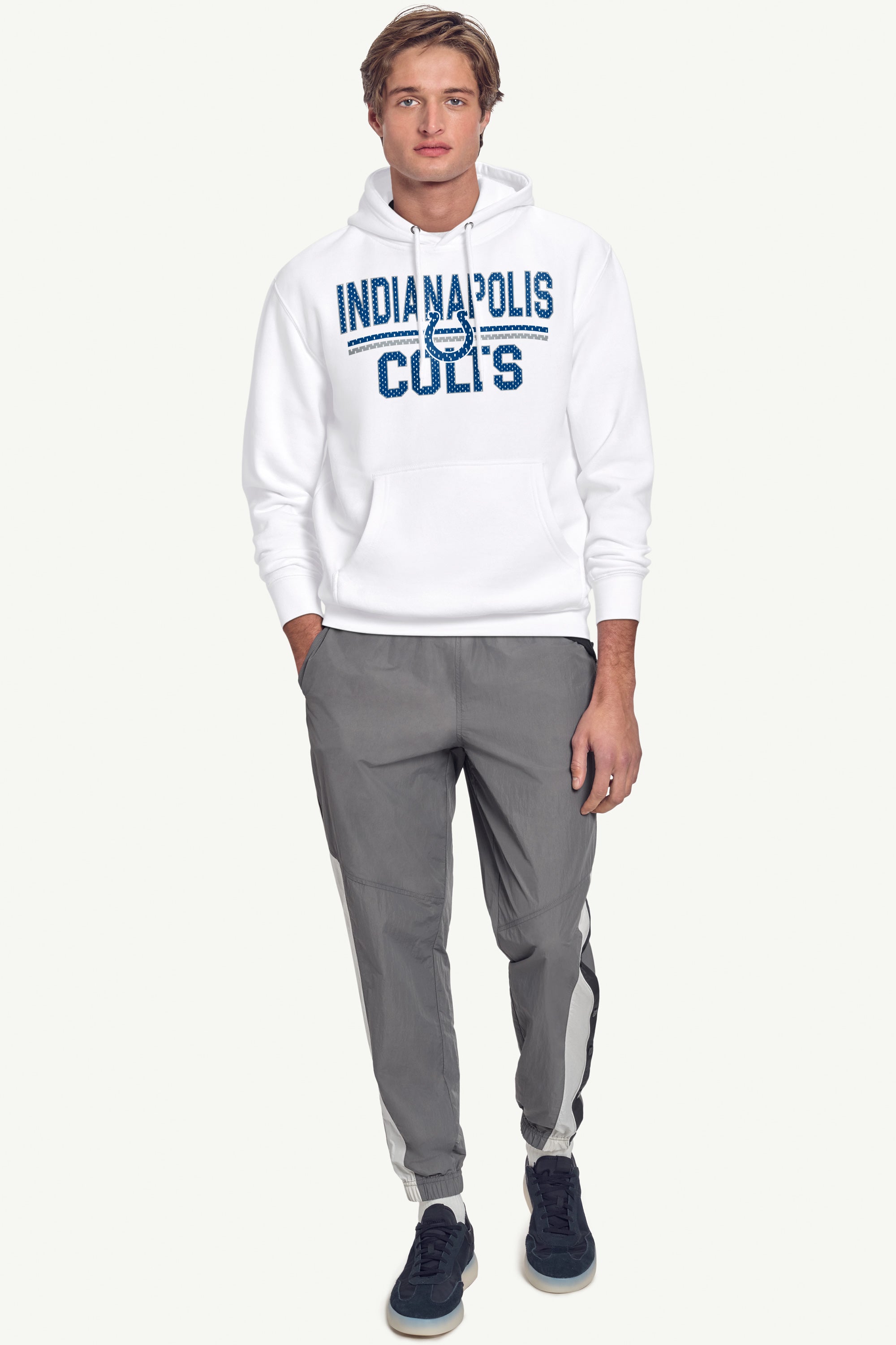 MENS INDIANAPOLIS COLTS MESH LOOK HOODIE View 2 | Indianapolis Colts MENS INDIANAPOLIS COLTS MESH LOOK HOODIE View 2 | Indianapolis Colts