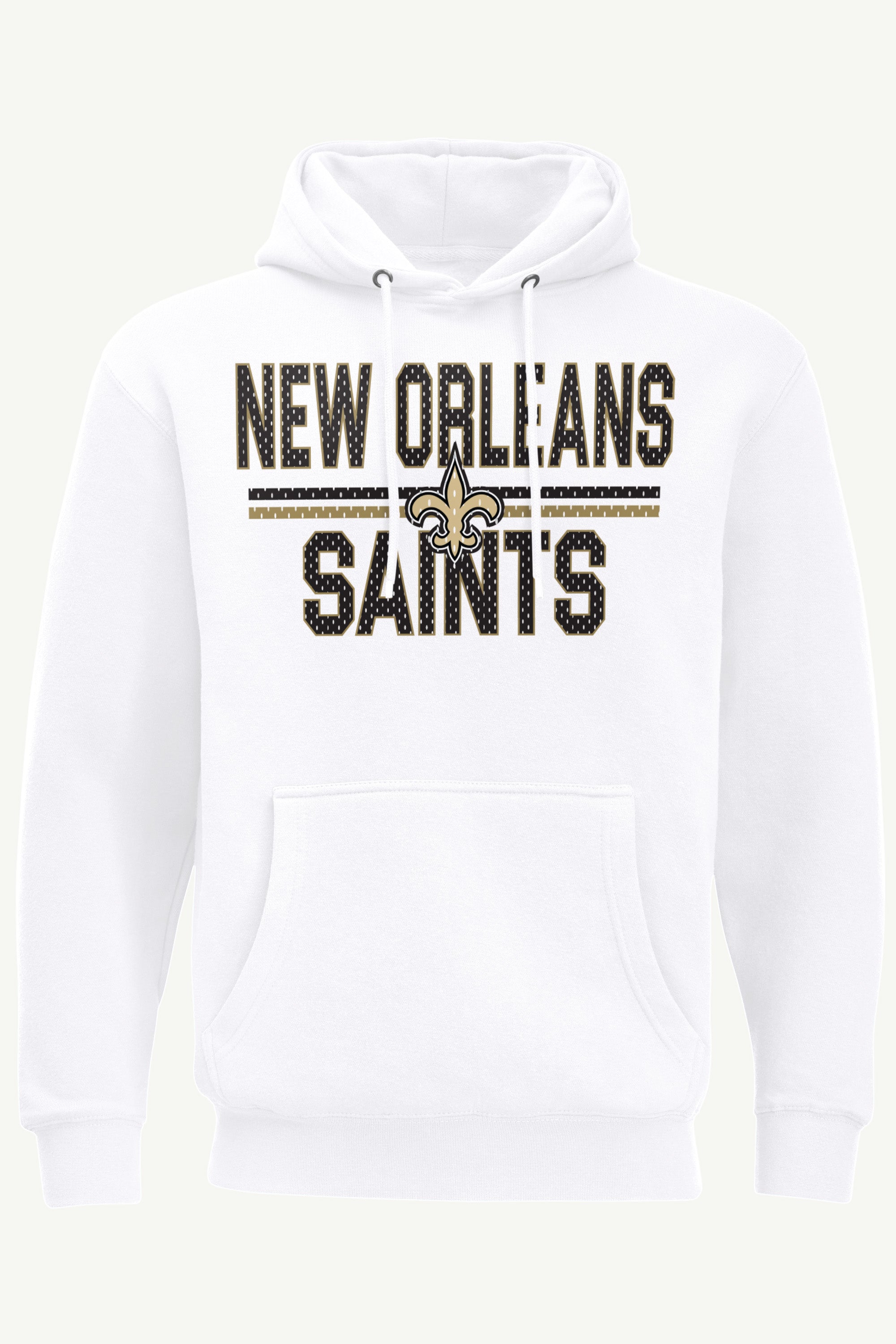 MENS NEW ORLEANS SAINTS MESH LOOK HOODIE View 1 MENS NEW ORLEANS SAINTS MESH LOOK HOODIE View 1