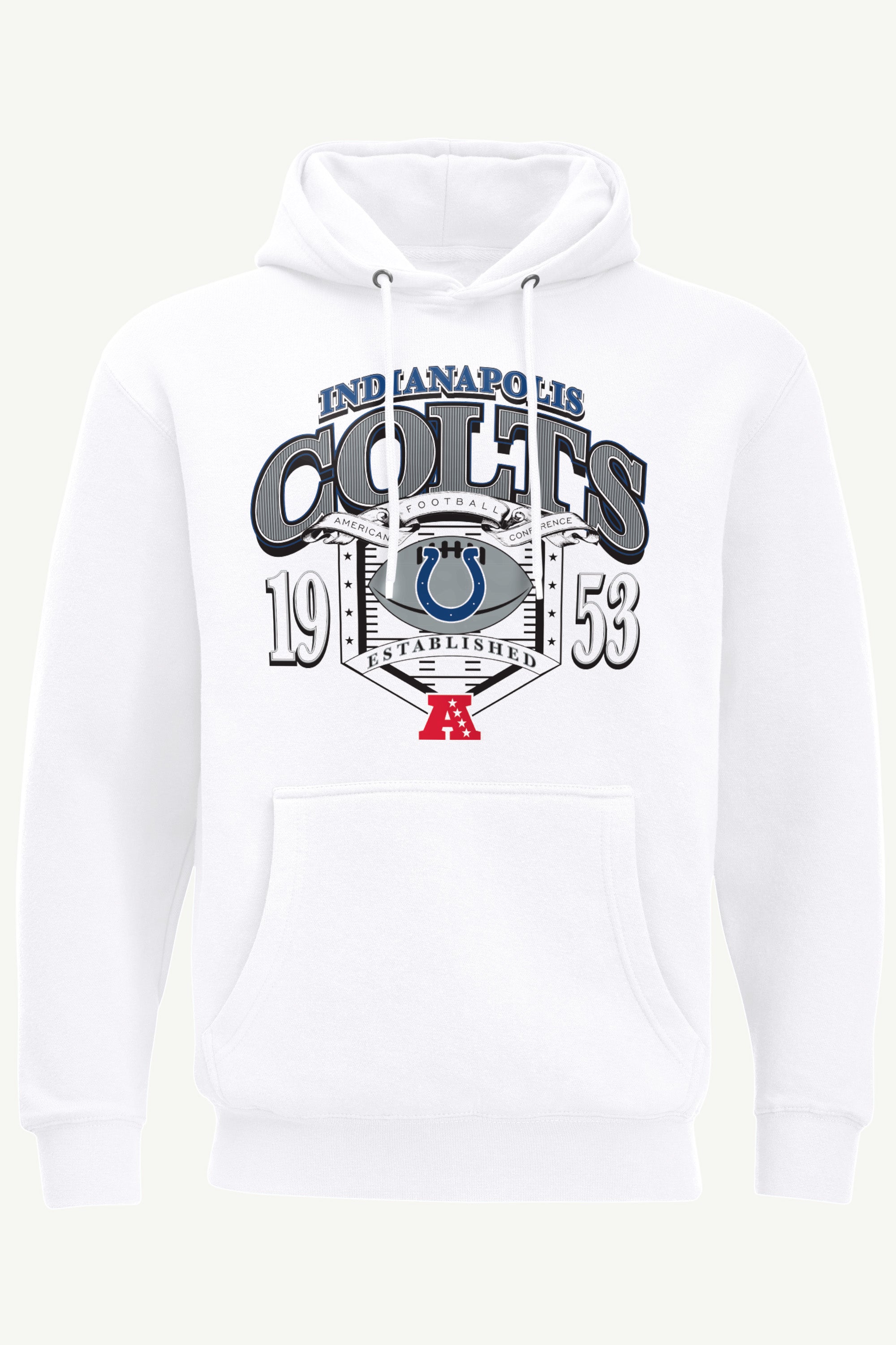 MENS INDIANAPOLIS COLTS 80s INSPIRED FIELD HOODIE View 1 MENS INDIANAPOLIS COLTS 80s INSPIRED FIELD HOODIE View 1