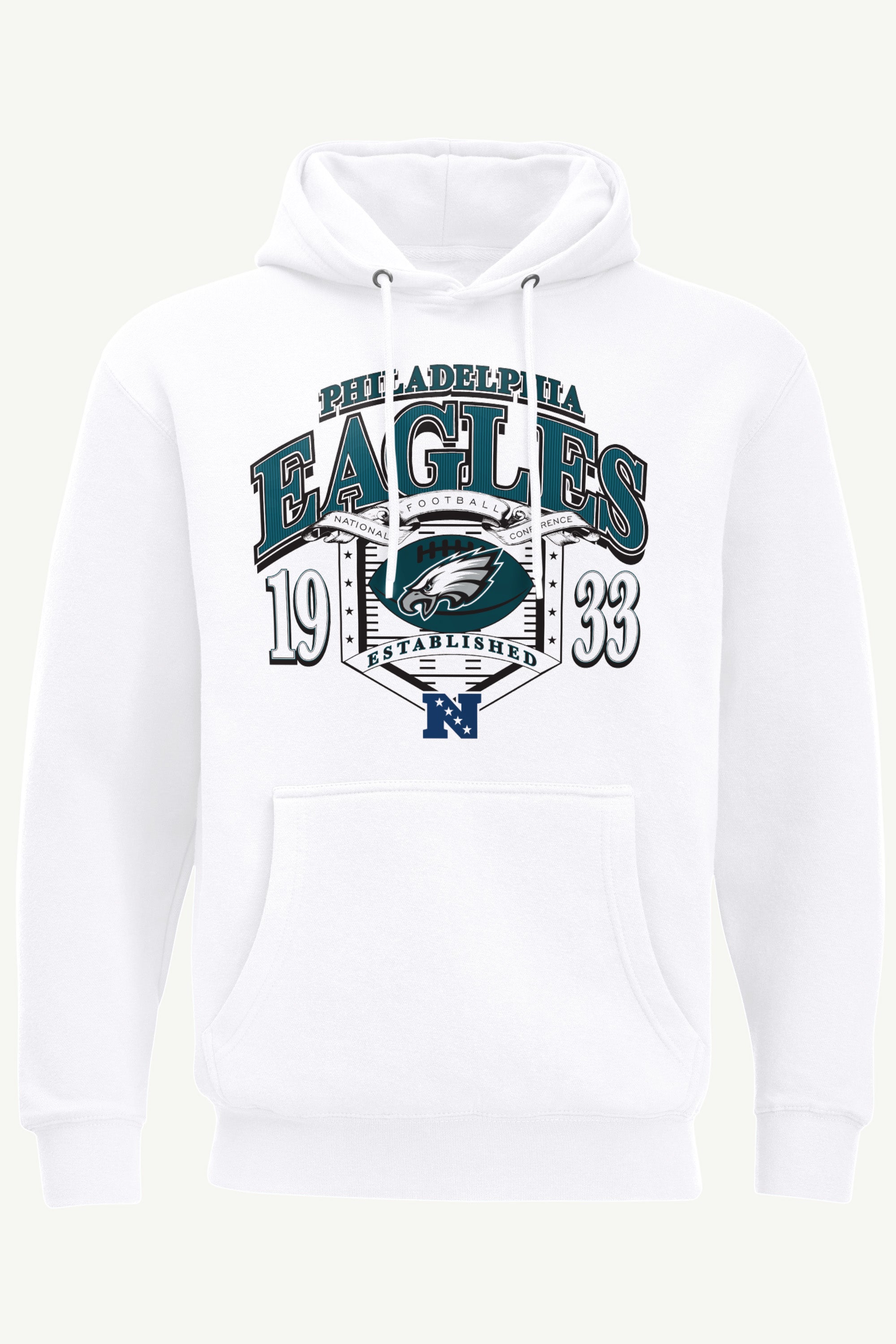 MENS PHILADELPHIA EAGLES 80s INSPIRED FIELD HOODIE View 1 | NFL MENS PHILADELPHIA EAGLES 80s INSPIRED FIELD HOODIE View 1 | NFL