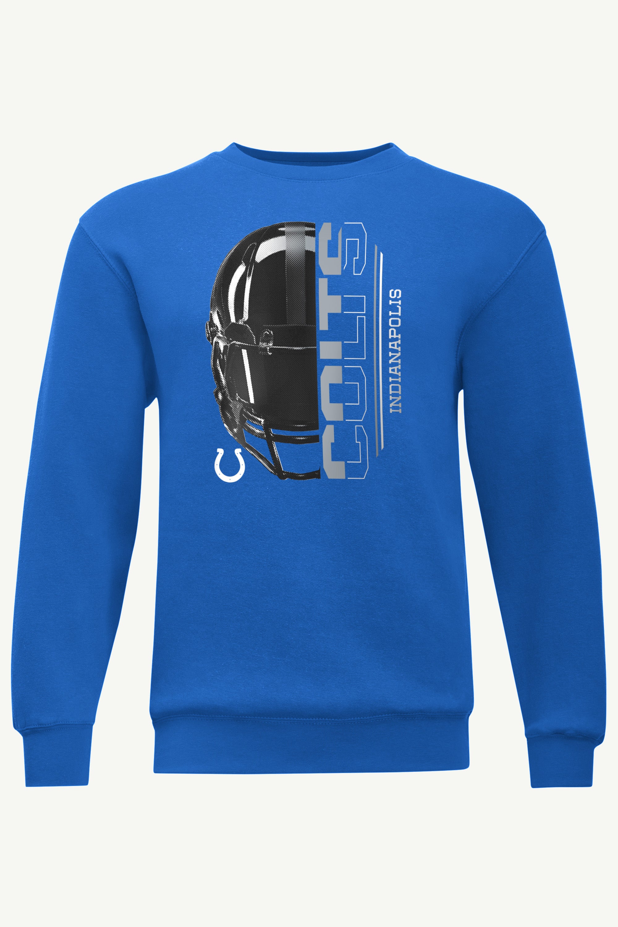 MENS INDIANAPOLIS COLTS HALF HELMET SWEATSHIRT View 1 | Indianapolis Colts MENS INDIANAPOLIS COLTS HALF HELMET SWEATSHIRT View 1 | Indianapolis Colts
