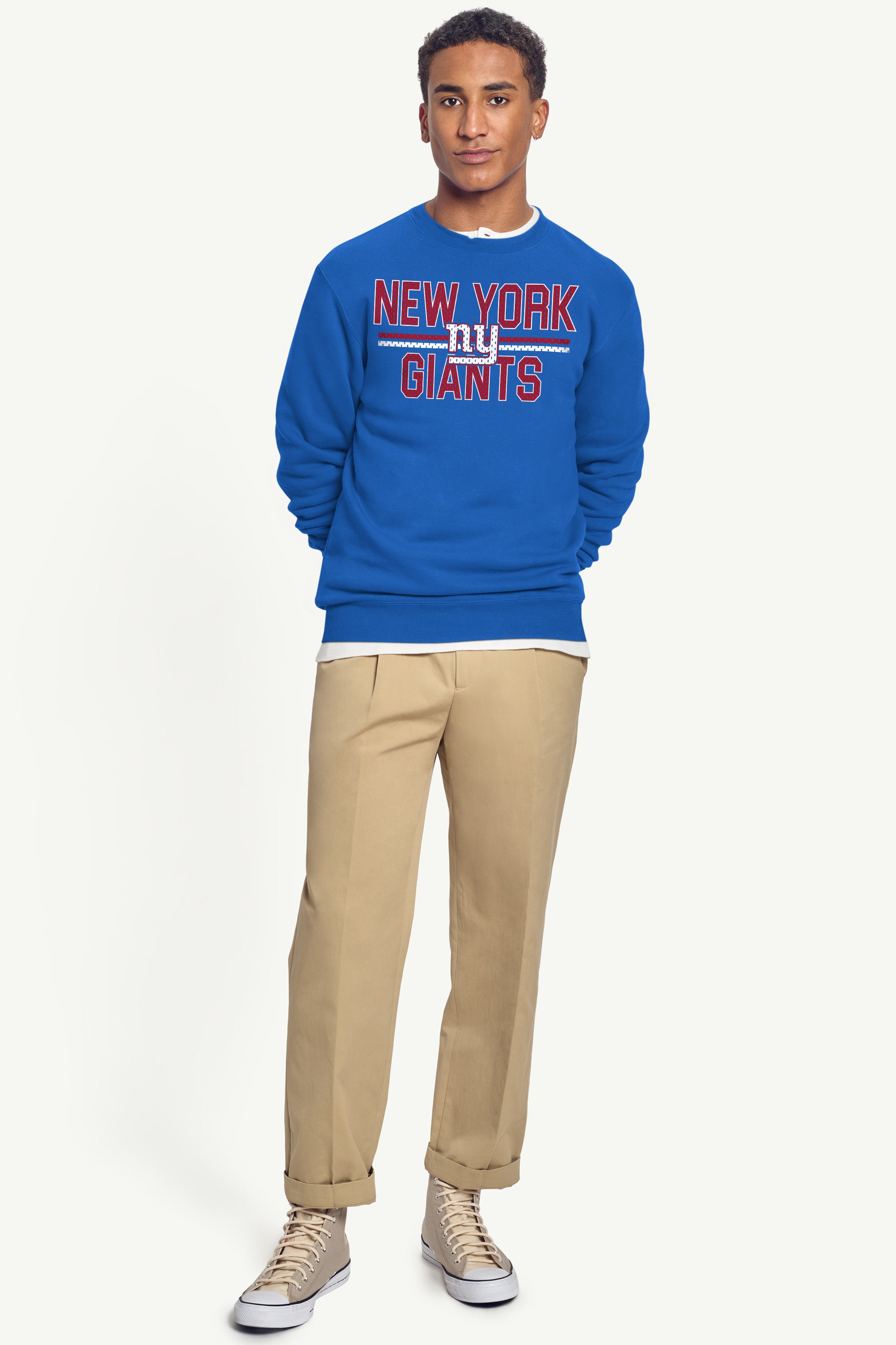MENS NEW YORK GIANTS MESH LOOK SWEATSHIRT View 4 MENS NEW YORK GIANTS MESH LOOK SWEATSHIRT View 4