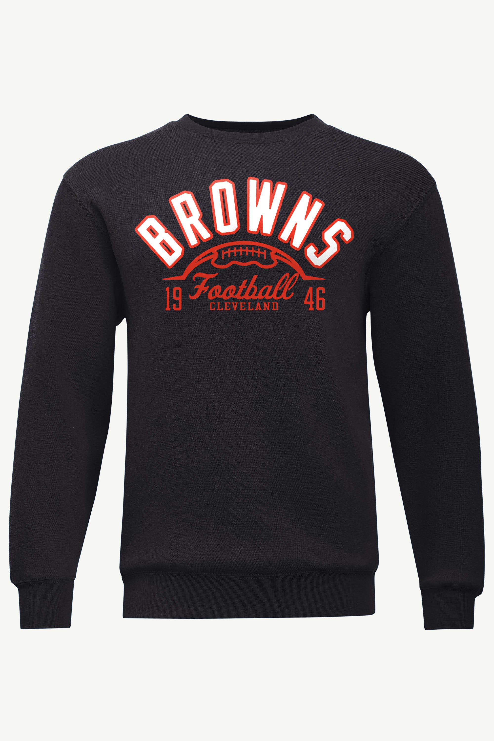 MENS CLEVELAND BROWNS HALF BALL SWEATSHIRT View 4 MENS CLEVELAND BROWNS HALF BALL SWEATSHIRT View 4