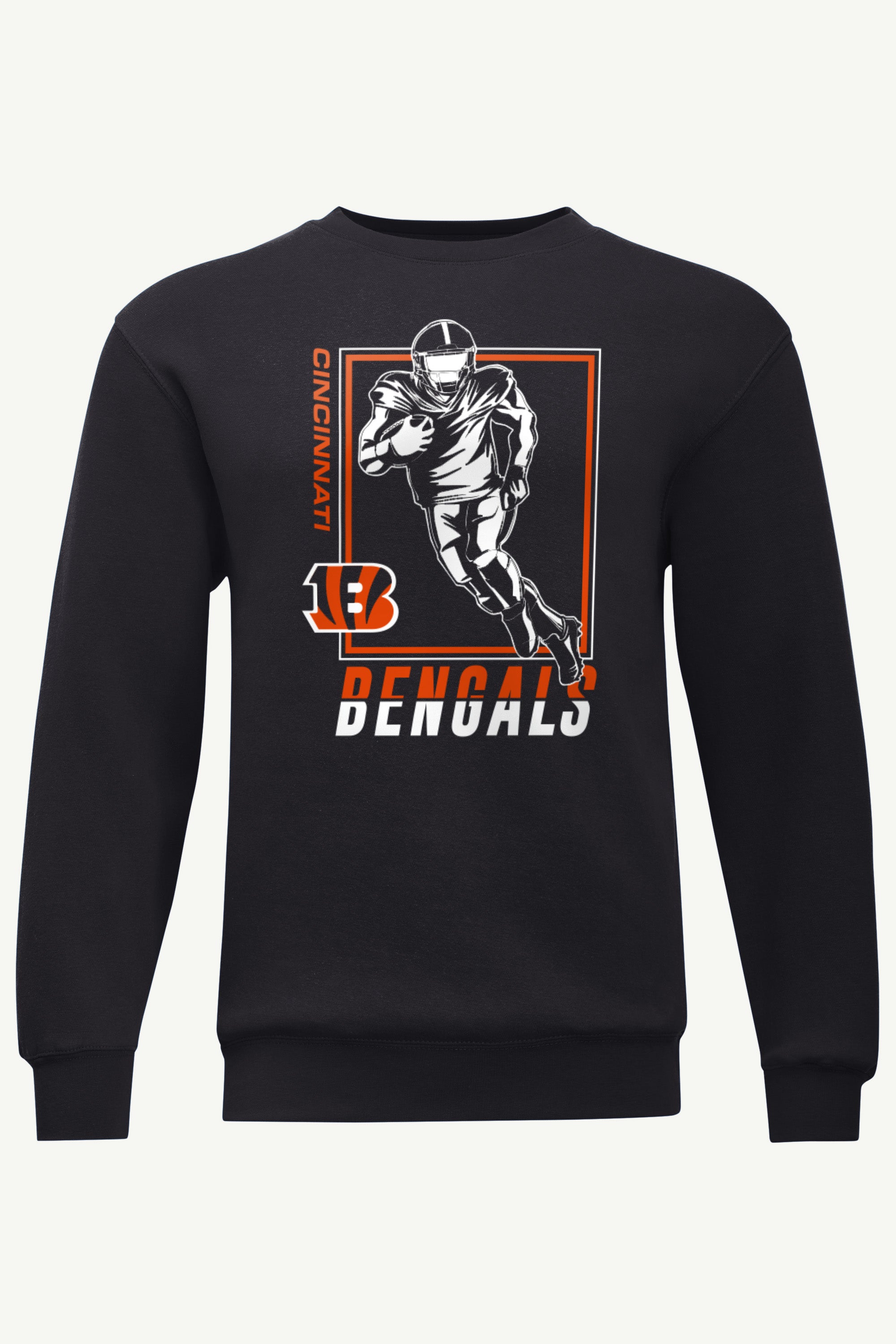 MENS CINCINNATI BENGALS PLAYER GRID SWEATSHIRT View 1 | DTG MENS CINCINNATI BENGALS PLAYER GRID SWEATSHIRT View 1 | DTG