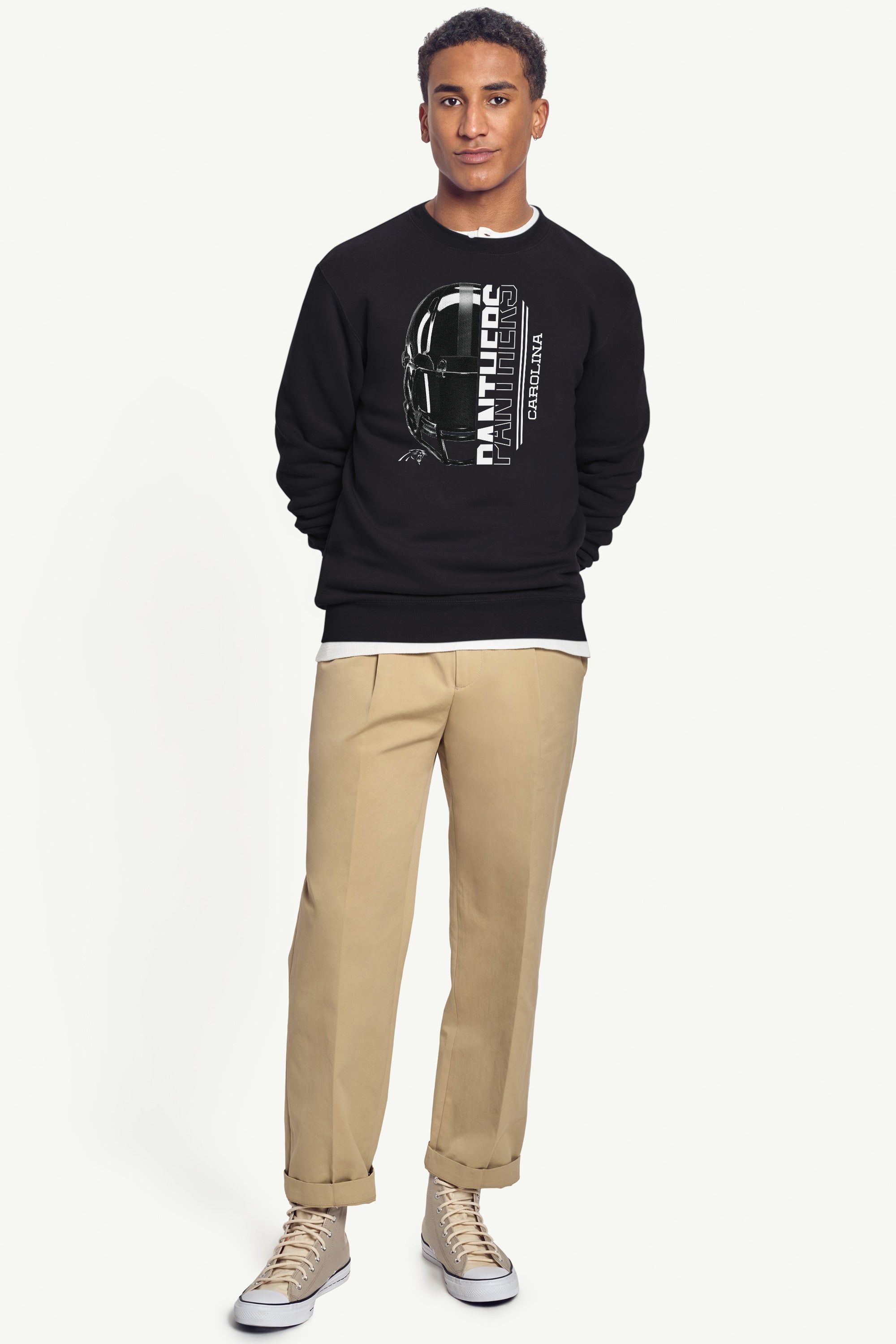 MENS CAROLINA PANTHERS HALF HELMET SWEATSHIRT View 3 | Carolina Panthers MENS CAROLINA PANTHERS HALF HELMET SWEATSHIRT View 3 | Carolina Panthers
