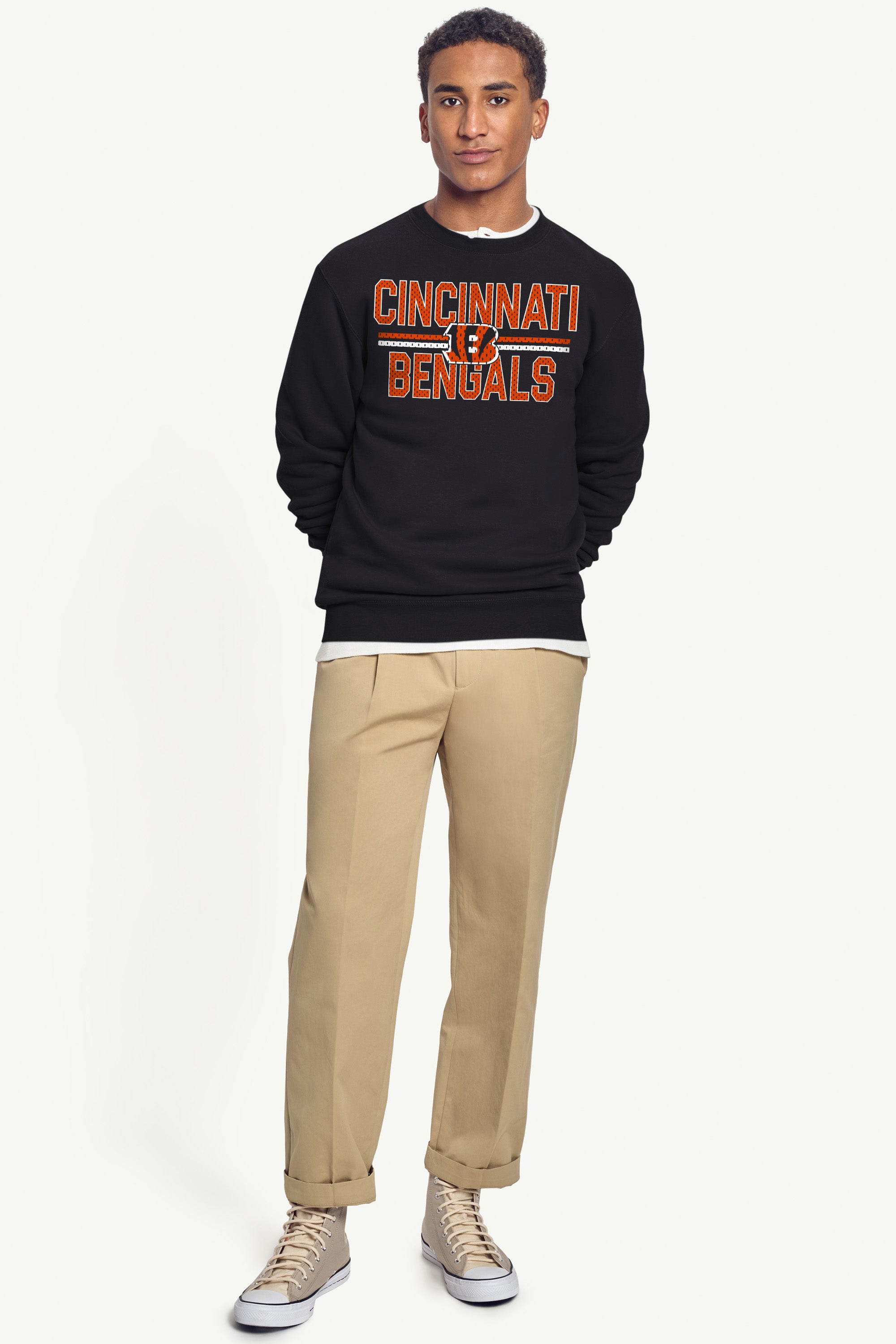 MENS CINCINNATI BENGALS MESH LOOK SWEATSHIRT View 5 | Cincinnati Bengals MENS CINCINNATI BENGALS MESH LOOK SWEATSHIRT View 5 | Cincinnati Bengals