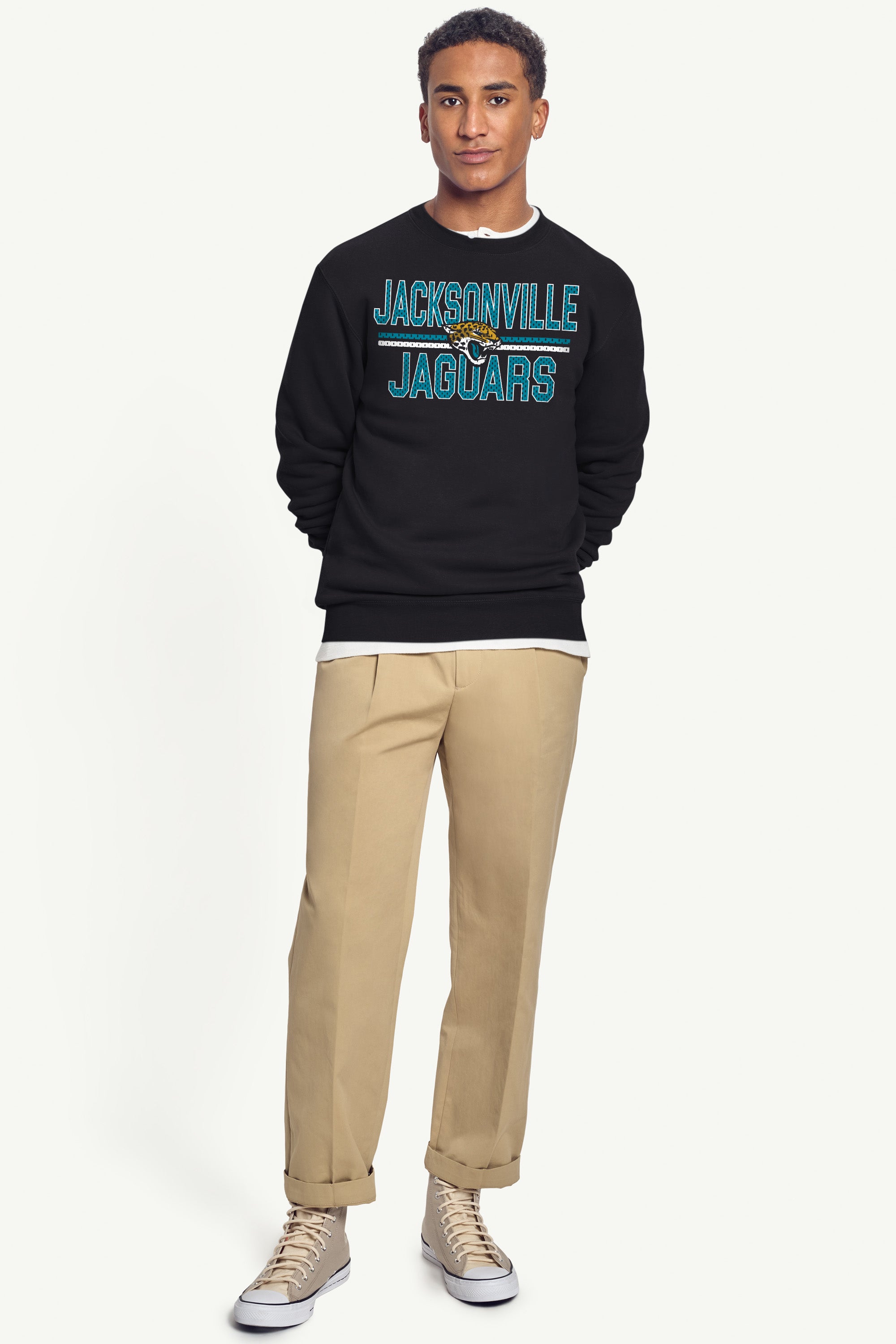 MENS JACKSONVILLE JAGUARS MESH LOOK SWEATSHIRT View 5 MENS JACKSONVILLE JAGUARS MESH LOOK SWEATSHIRT View 5
