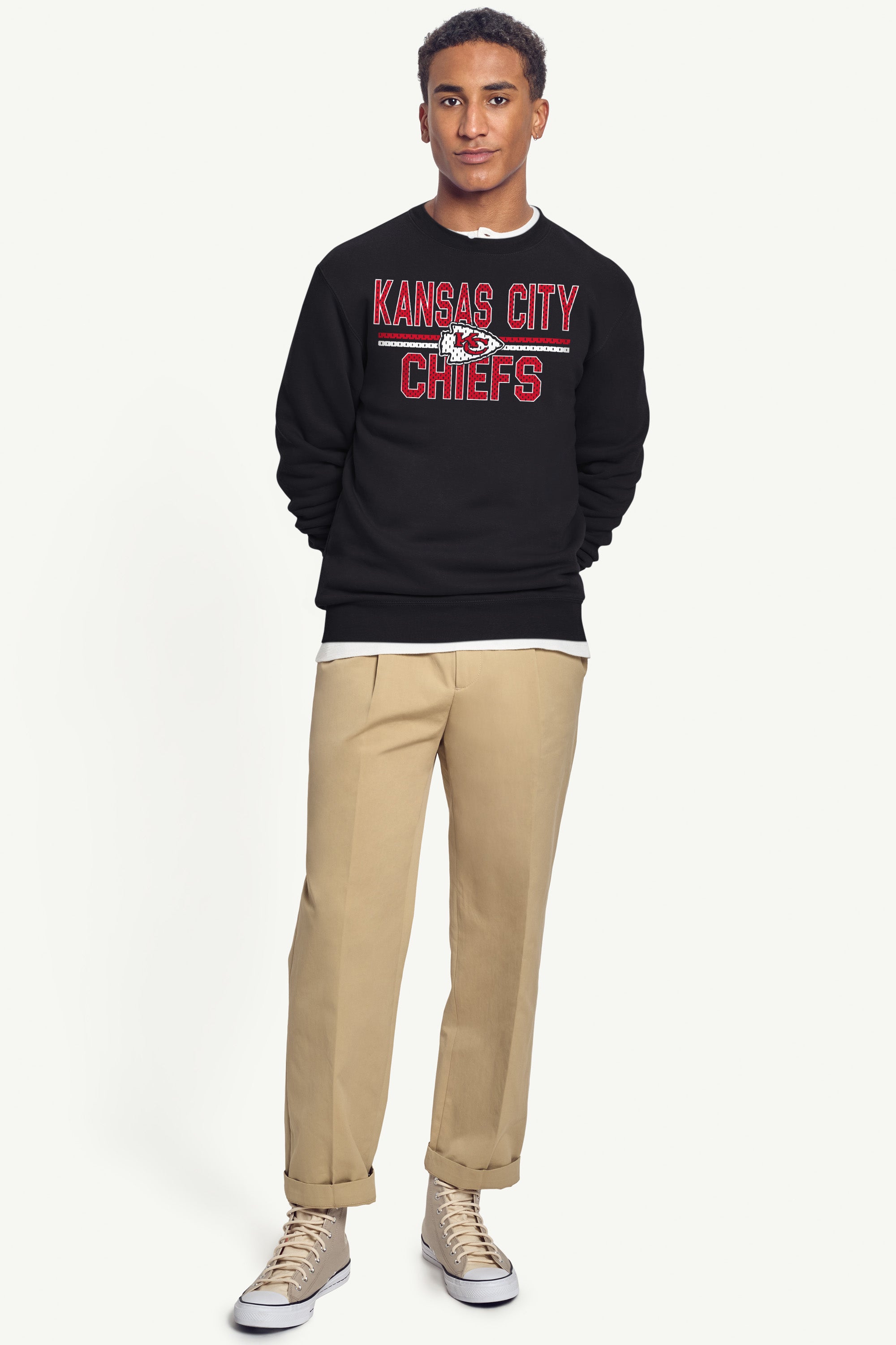 MENS KANSAS CITY CHIEFS MESH LOOK SWEATSHIRT View 5 MENS KANSAS CITY CHIEFS MESH LOOK SWEATSHIRT View 5