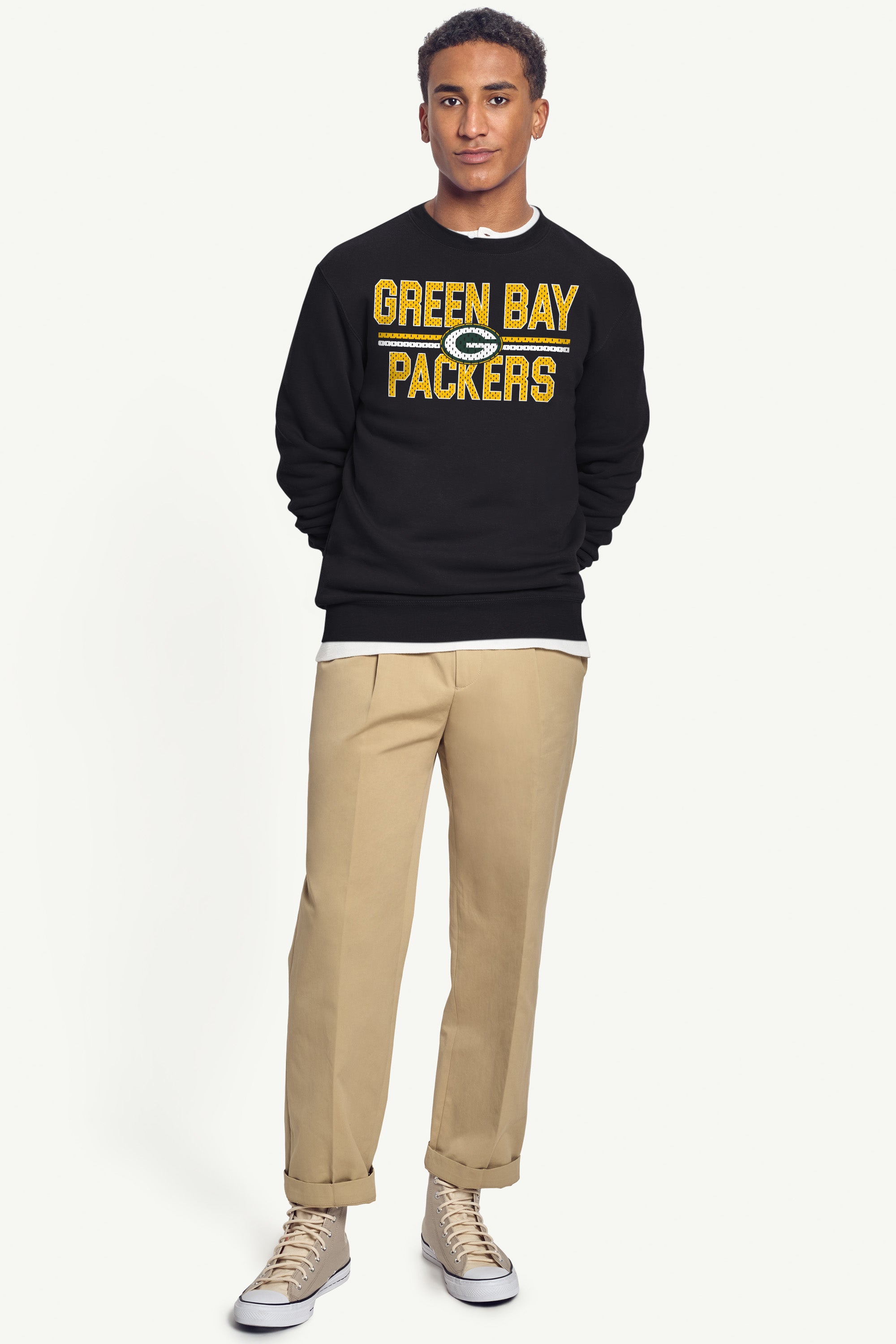 MENS GREEN BAY PACKERS MESH LOOK SWEATSHIRT View 5 MENS GREEN BAY PACKERS MESH LOOK SWEATSHIRT View 5