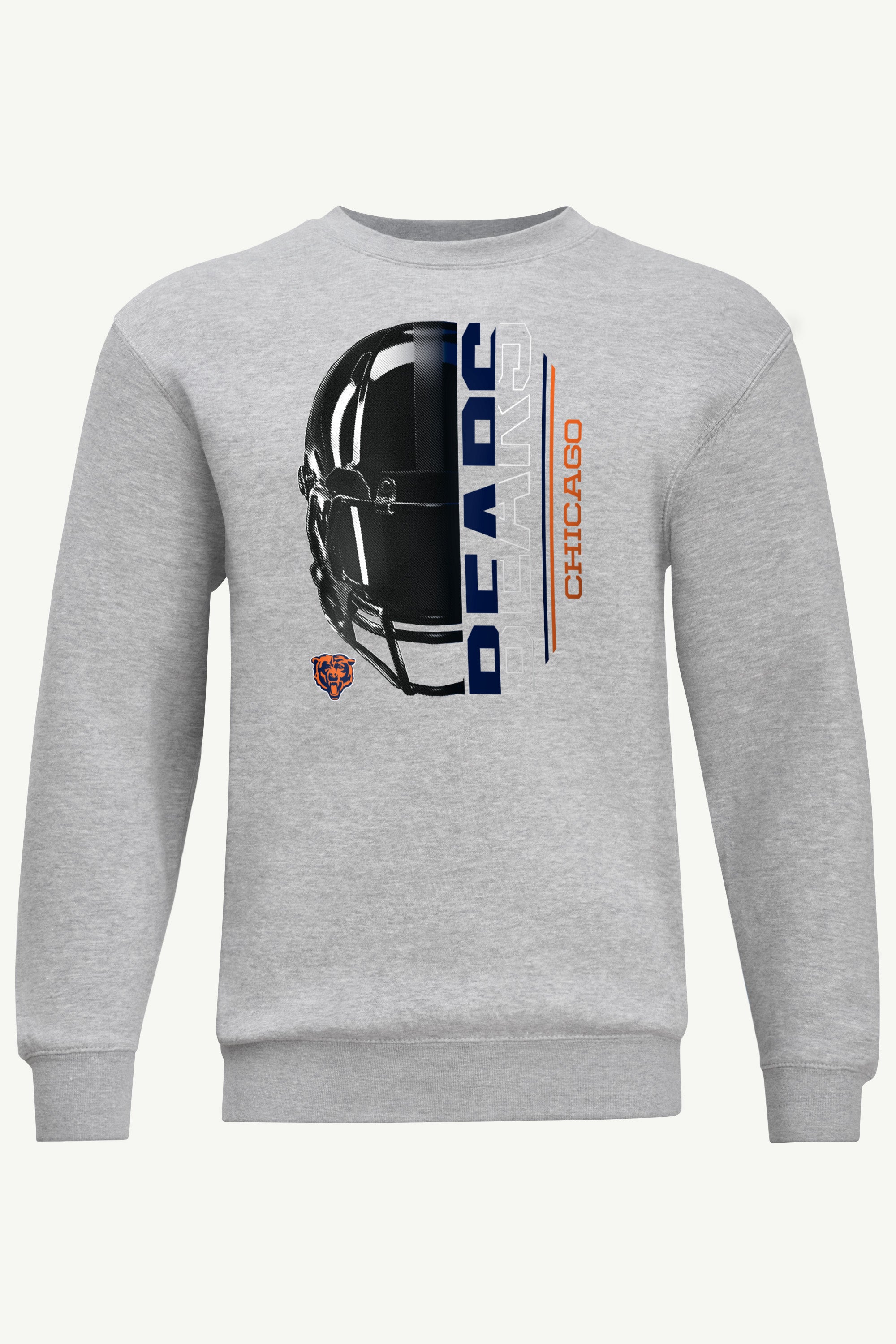 MENS CHICAGO BEARS HALF HELMET SWEATSHIRT View 1 MENS CHICAGO BEARS HALF HELMET SWEATSHIRT View 1