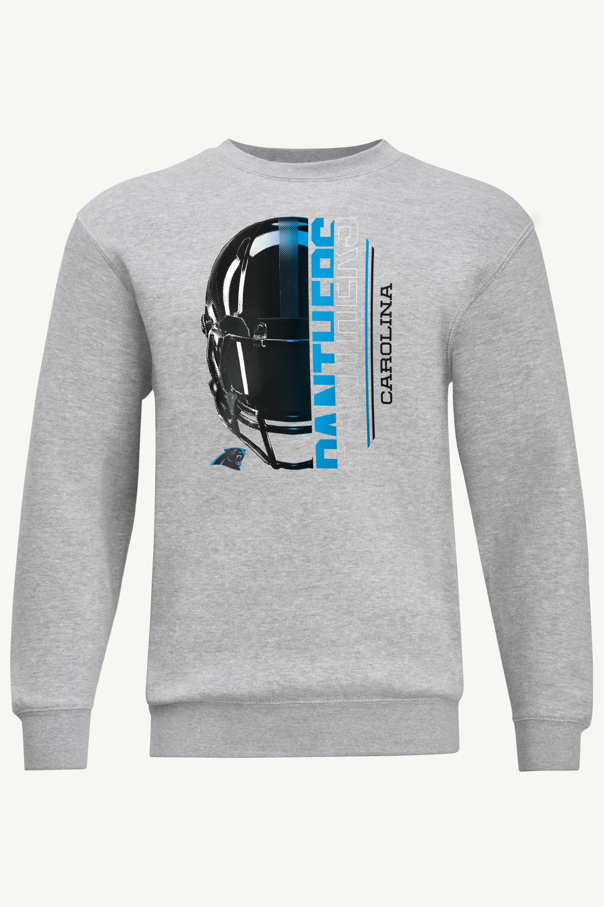 MENS CAROLINA PANTHERS HALF HELMET SWEATSHIRT View 1 MENS CAROLINA PANTHERS HALF HELMET SWEATSHIRT View 1