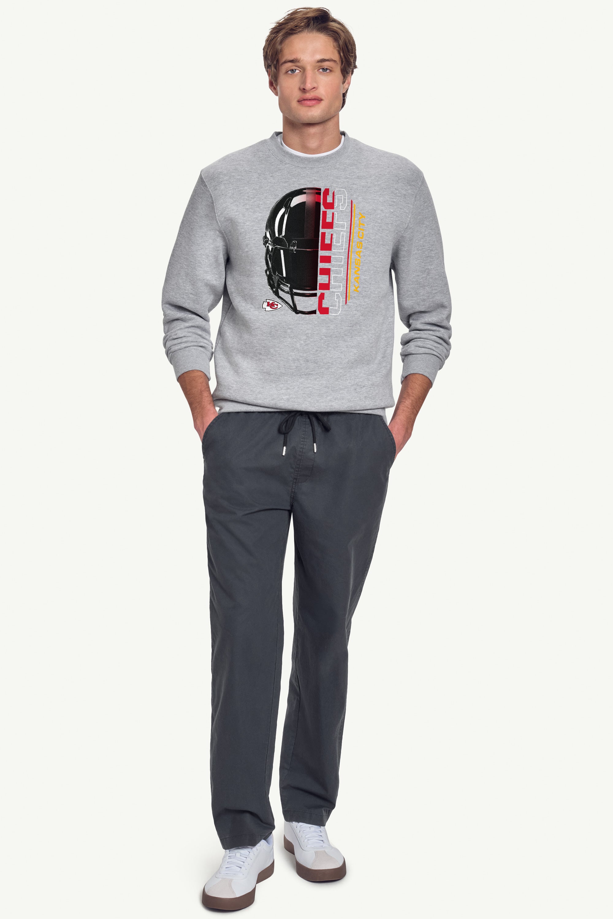 MENS KANSAS CITY CHIEFS HALF HELMET SWEATSHIRT View 3 MENS KANSAS CITY CHIEFS HALF HELMET SWEATSHIRT View 3
