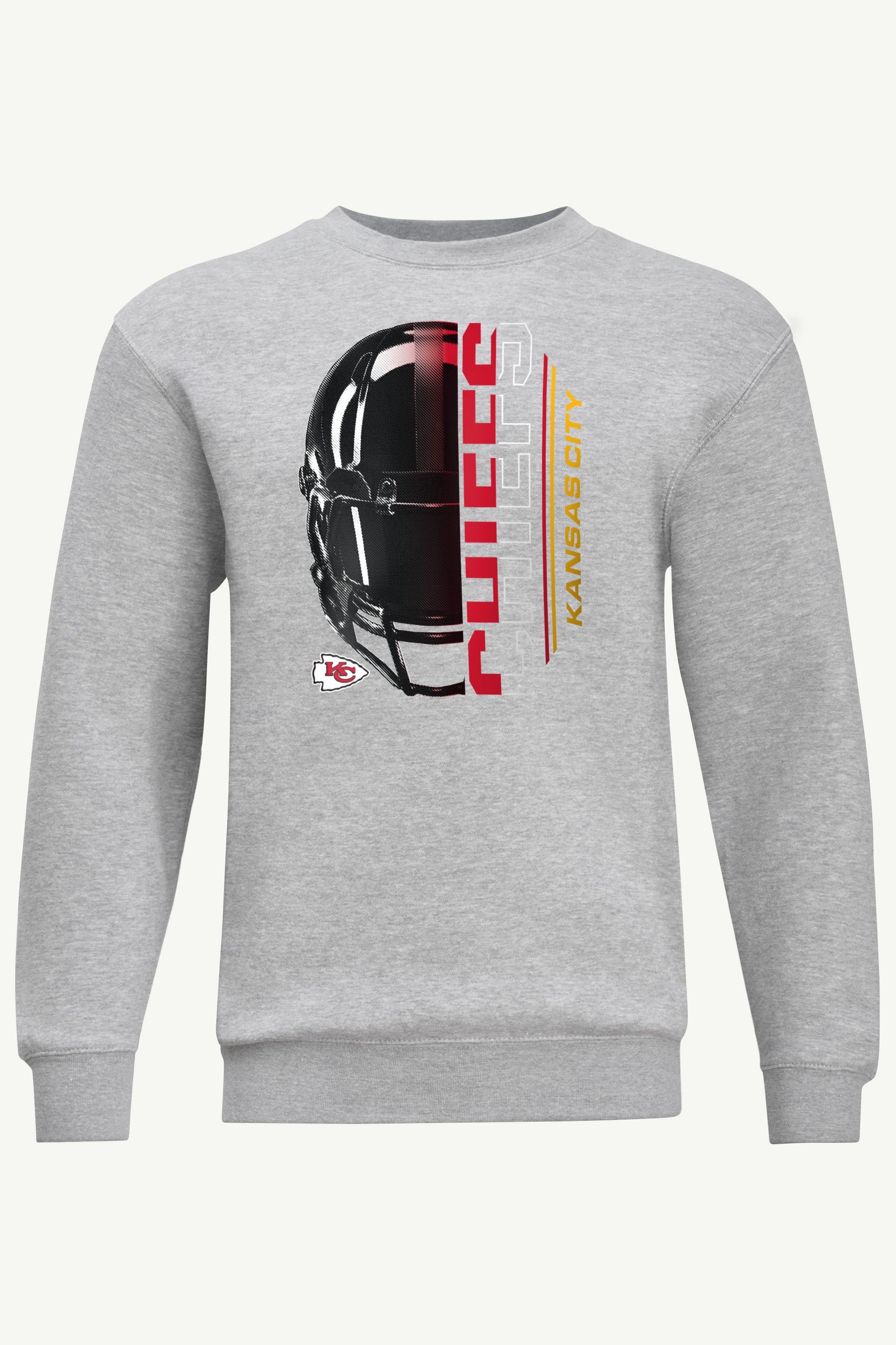 MENS KANSAS CITY CHIEFS HALF HELMET SWEATSHIRT View 1 MENS KANSAS CITY CHIEFS HALF HELMET SWEATSHIRT View 1