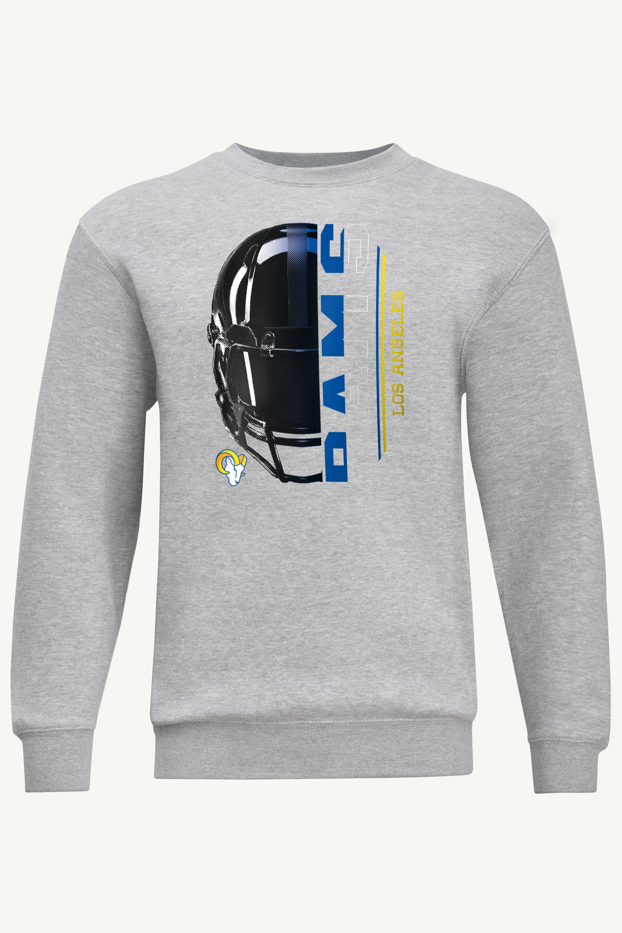 MENS LOS ANGELES RAMS HALF HELMET SWEATSHIRT View 1 MENS LOS ANGELES RAMS HALF HELMET SWEATSHIRT View 1