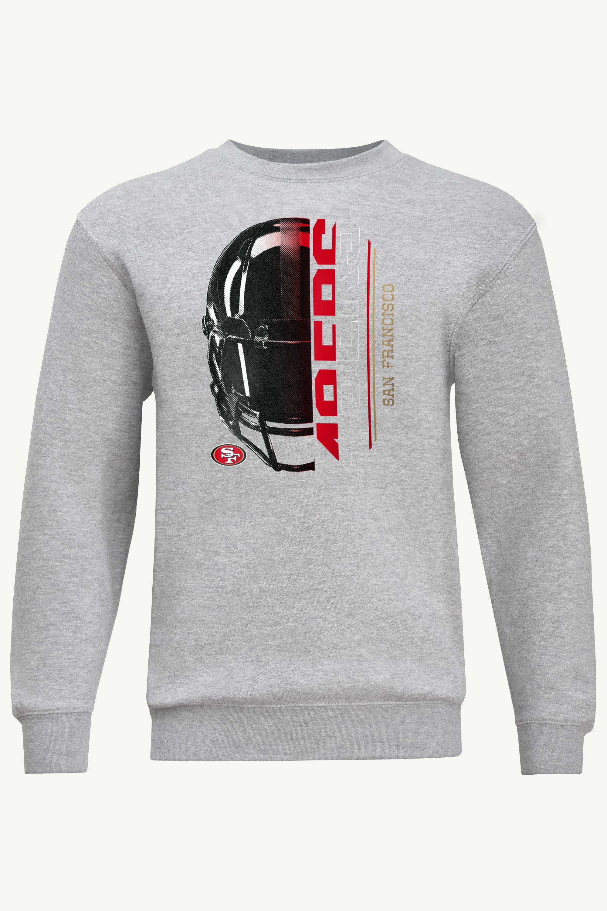 MENS SAN FRANCISCO 49ERs HALF HELMET SWEATSHIRT View 1 | DTG MENS SAN FRANCISCO 49ERs HALF HELMET SWEATSHIRT View 1 | DTG