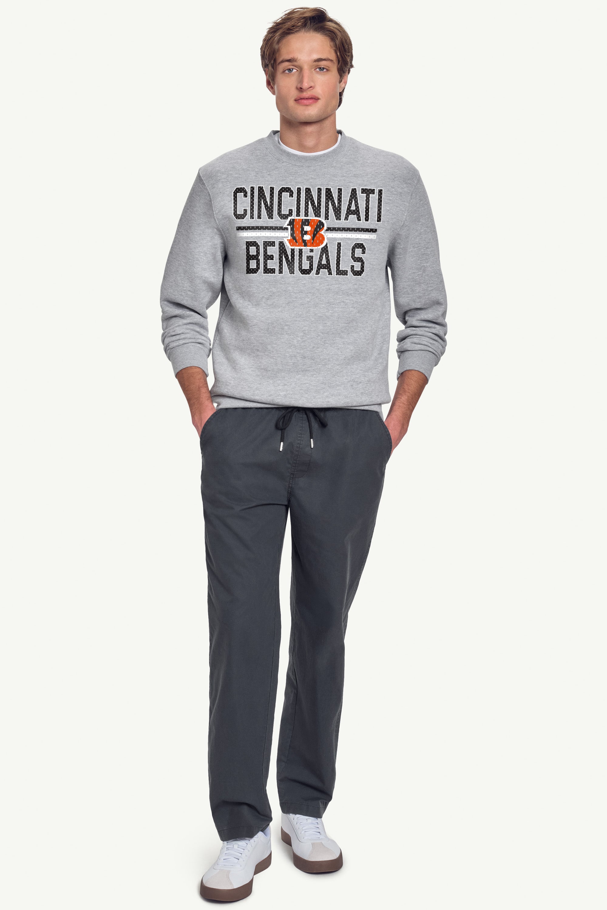 MENS CINCINNATI BENGALS MESH LOOK SWEATSHIRT View 3 | Cincinnati Bengals MENS CINCINNATI BENGALS MESH LOOK SWEATSHIRT View 3 | Cincinnati Bengals