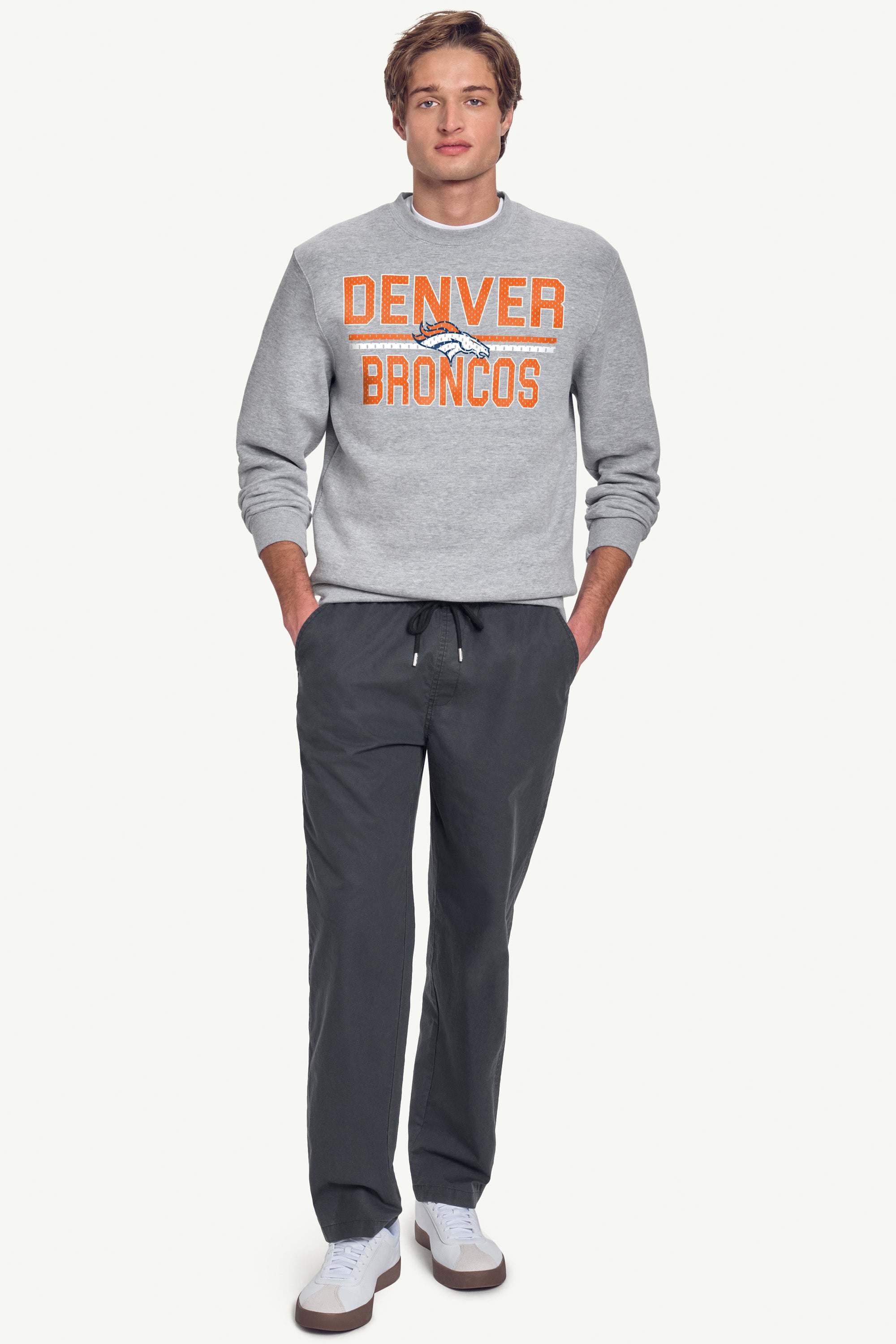 MENS DENVER BRONCOS MESH LOOK SWEATSHIRT View 3 MENS DENVER BRONCOS MESH LOOK SWEATSHIRT View 3