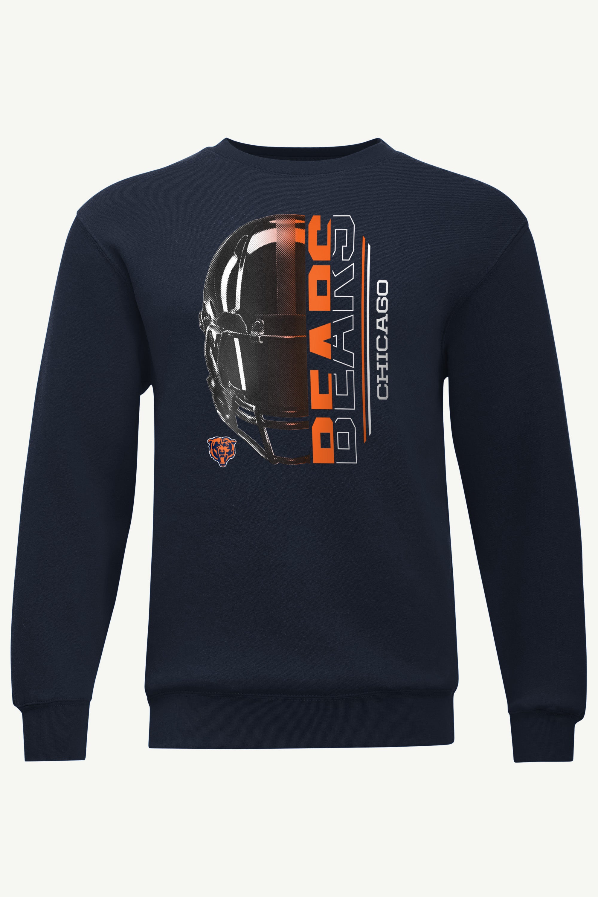 MENS CHICAGO BEARS HALF HELMET SWEATSHIRT View 1 MENS CHICAGO BEARS HALF HELMET SWEATSHIRT View 1