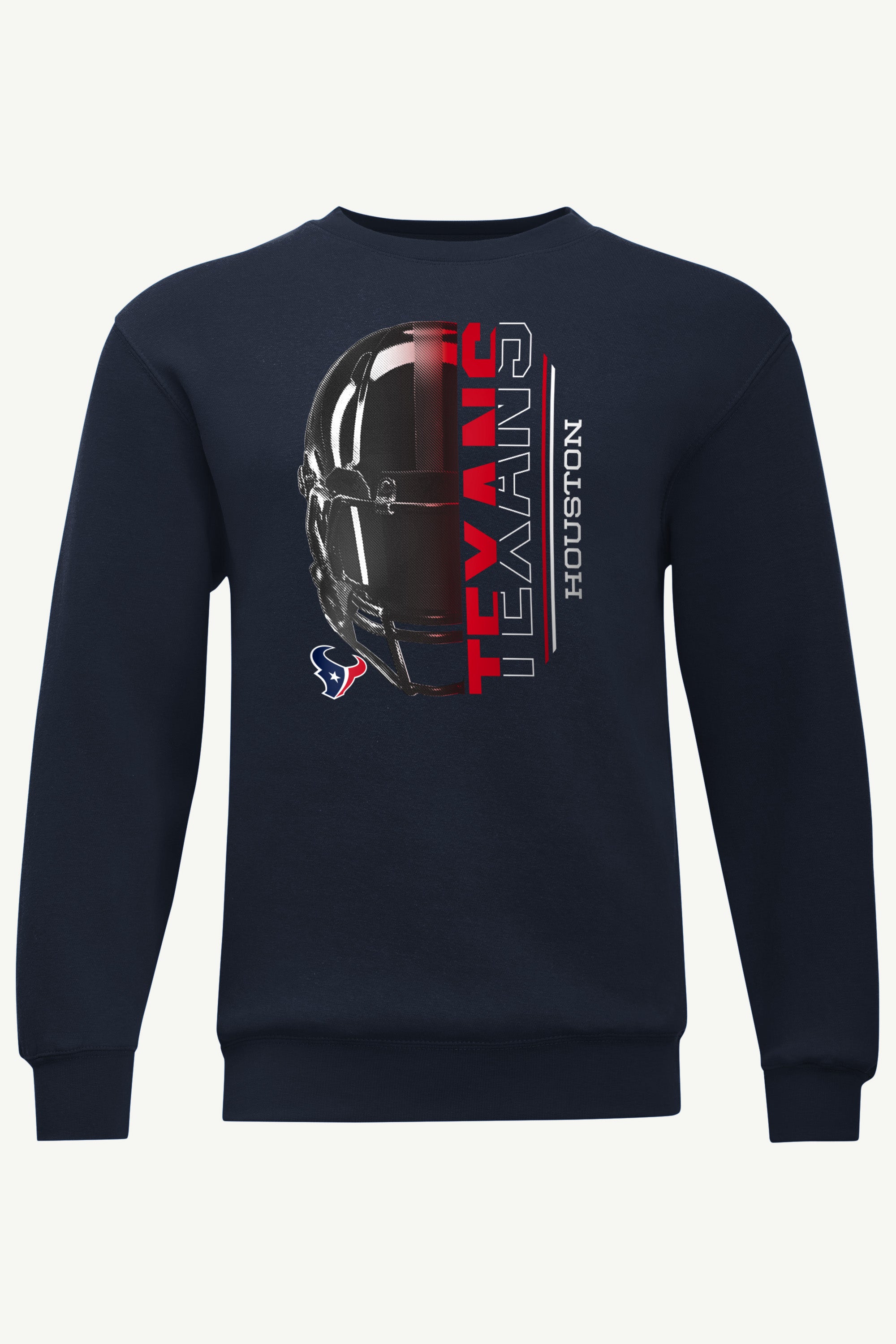 MENS HOUSTON TEXANS HALF HELMET SWEATSHIRT View 1 MENS HOUSTON TEXANS HALF HELMET SWEATSHIRT View 1