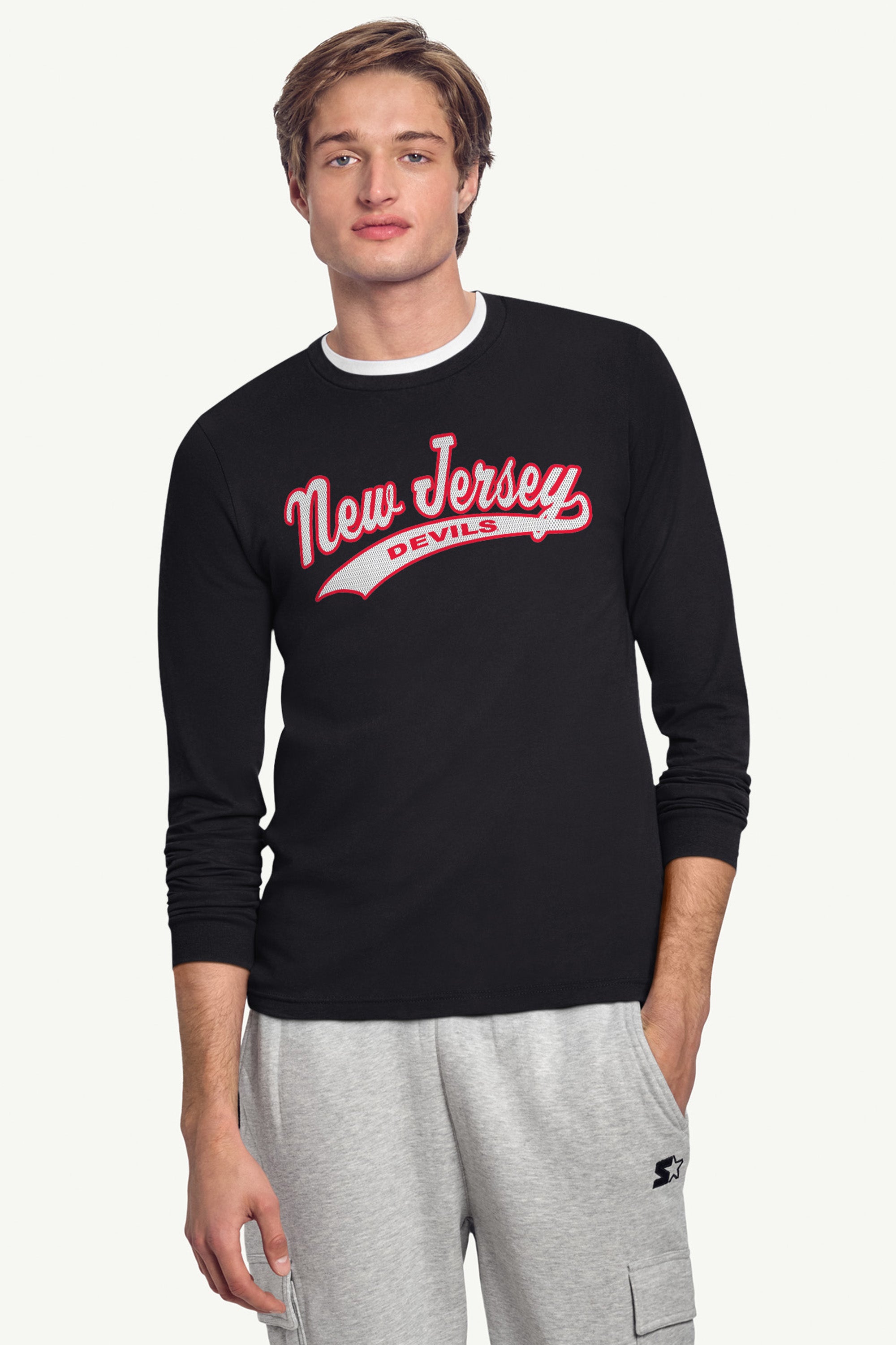 MENS NEW JERSEY DEVILS TAILSWEEP LONG SLEEVE T SHIRT View 2 | New Jersey Devils MENS NEW JERSEY DEVILS TAILSWEEP LONG SLEEVE T SHIRT View 2 | New Jersey Devils