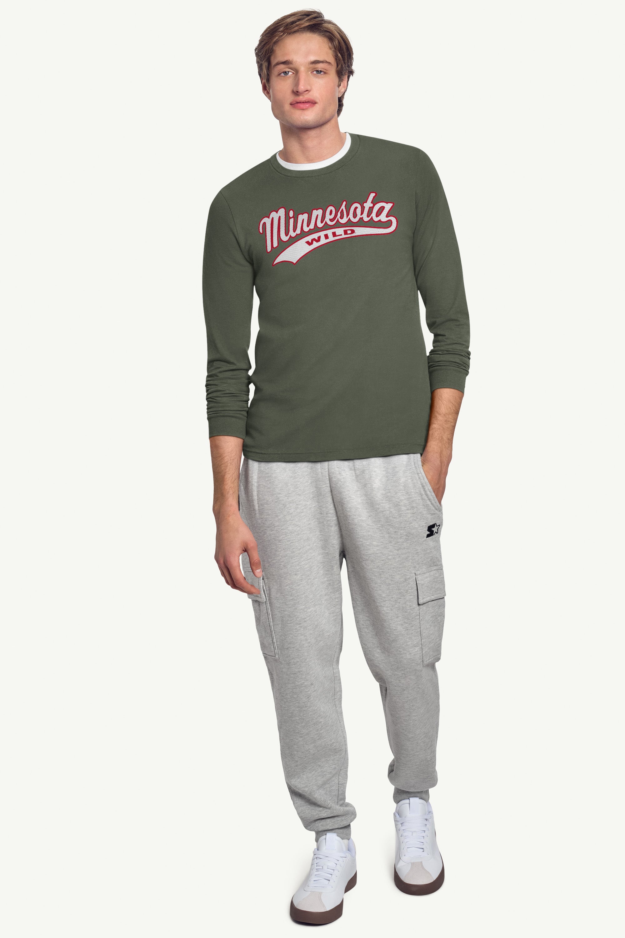 MENS MINNESOTA WILD TAILSWEEP LONG SLEEVE T SHIRT View 2 | Minnesota Wild MENS MINNESOTA WILD TAILSWEEP LONG SLEEVE T SHIRT View 2 | Minnesota Wild
