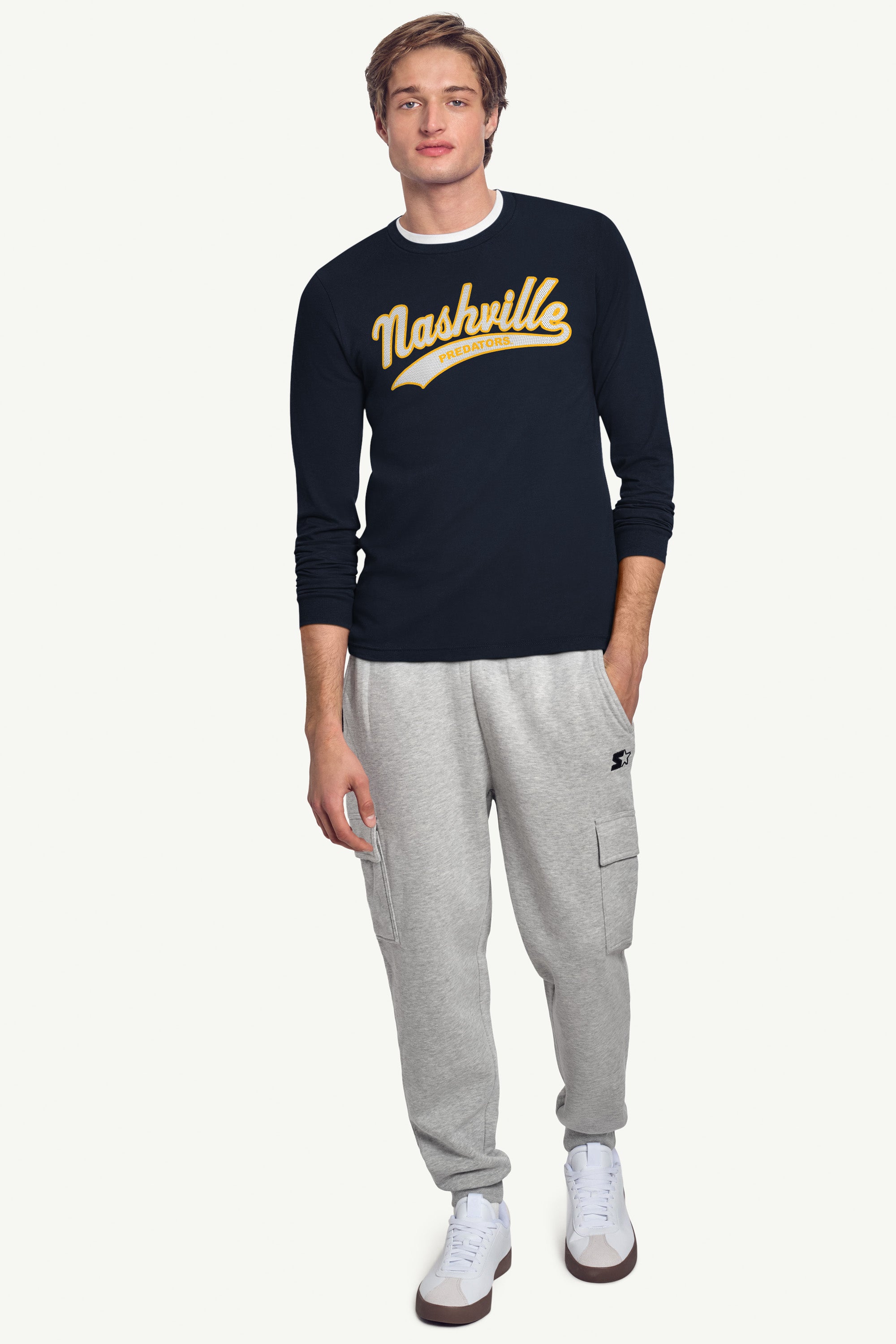 MENS NASHVILLE PREDATORS TAILSWEEP LONG SLEEVE T SHIRT View 3 | Nashville Predators MENS NASHVILLE PREDATORS TAILSWEEP LONG SLEEVE T SHIRT View 3 | Nashville Predators