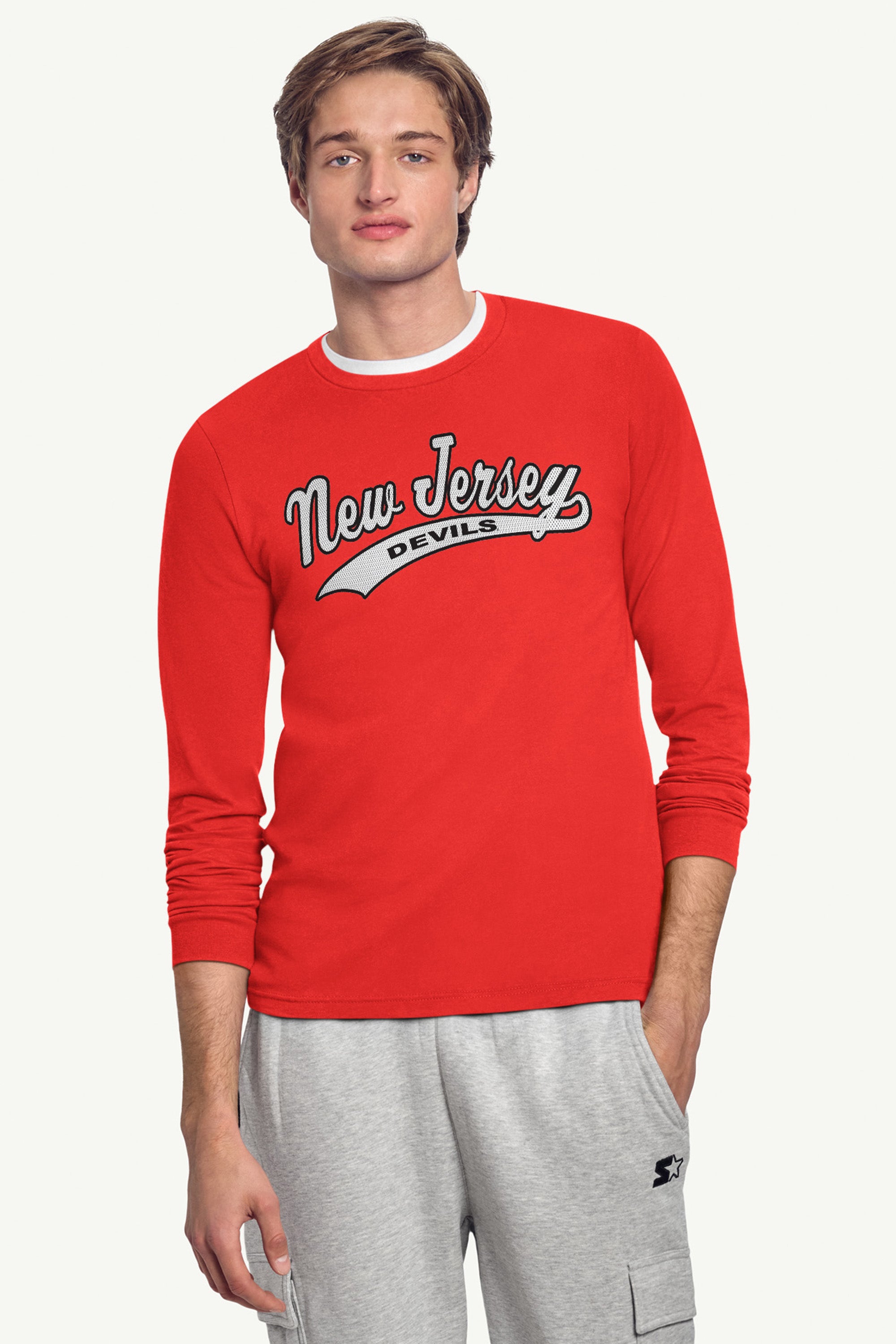 MENS NEW JERSEY DEVILS TAILSWEEP LONG SLEEVE T SHIRT View 2 | New Jersey Devils MENS NEW JERSEY DEVILS TAILSWEEP LONG SLEEVE T SHIRT View 2 | New Jersey Devils