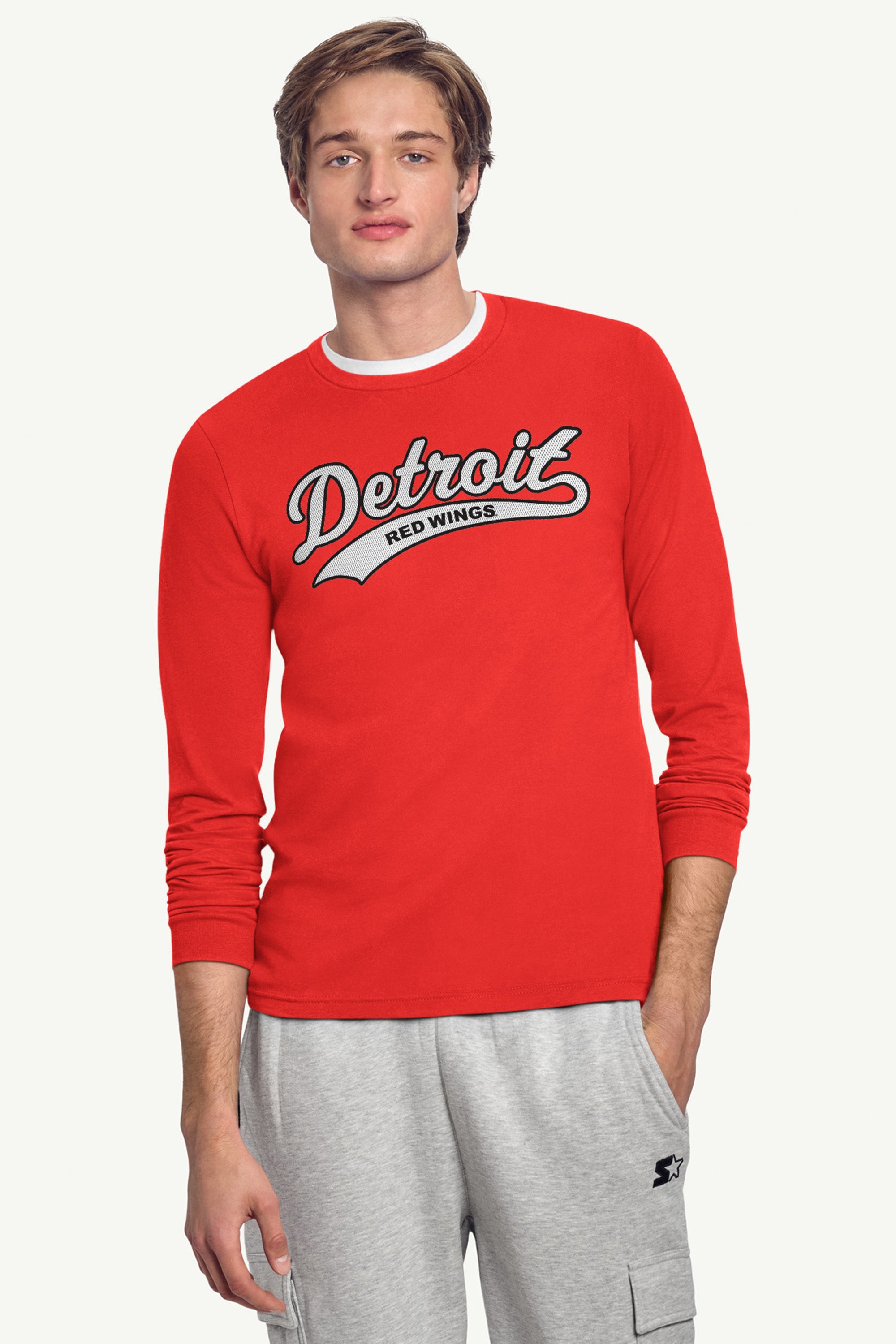 MENS DETROIT REDWINGS TAILSWEEP LONG SLEEVE T SHIRT View 2 | Detroit Red Wings MENS DETROIT REDWINGS TAILSWEEP LONG SLEEVE T SHIRT View 2 | Detroit Red Wings