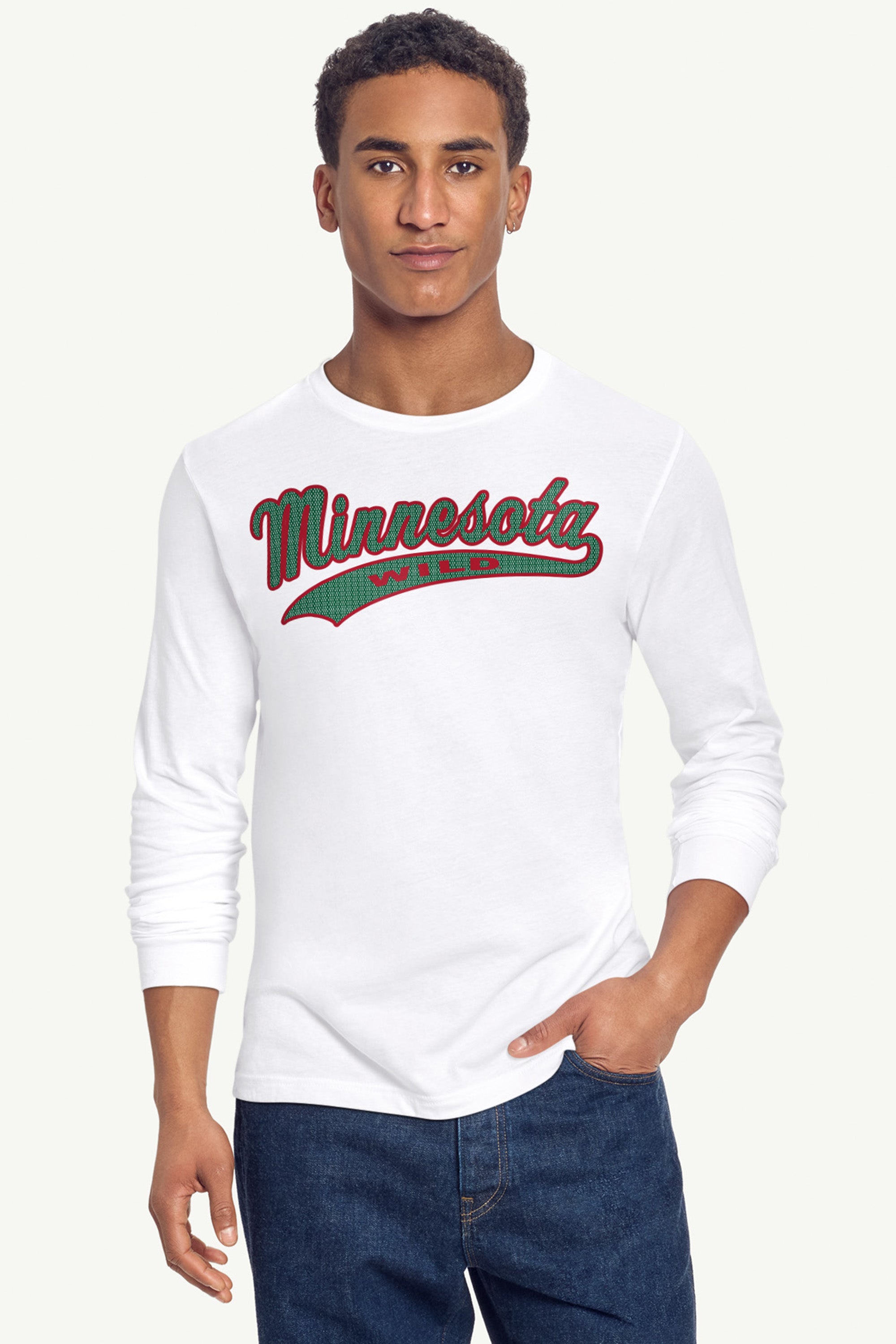 MENS MINNESOTA WILD TAILSWEEP LONG SLEEVE T SHIRT View 2 | Minnesota Wild MENS MINNESOTA WILD TAILSWEEP LONG SLEEVE T SHIRT View 2 | Minnesota Wild