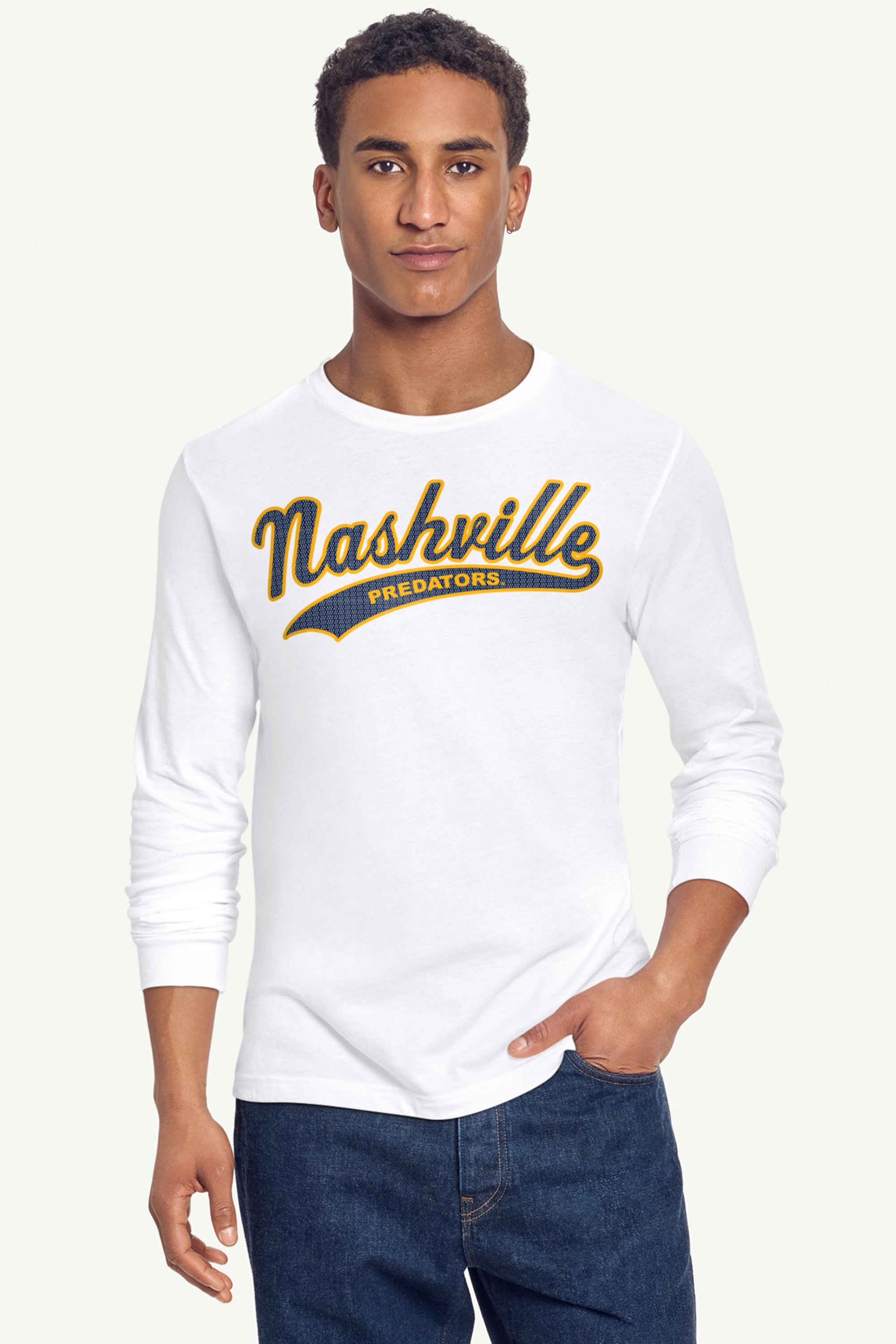 MENS NASHVILLE PREDATORS TAILSWEEP LONG SLEEVE T SHIRT View 5 | Nashville Predators MENS NASHVILLE PREDATORS TAILSWEEP LONG SLEEVE T SHIRT View 5 | Nashville Predators