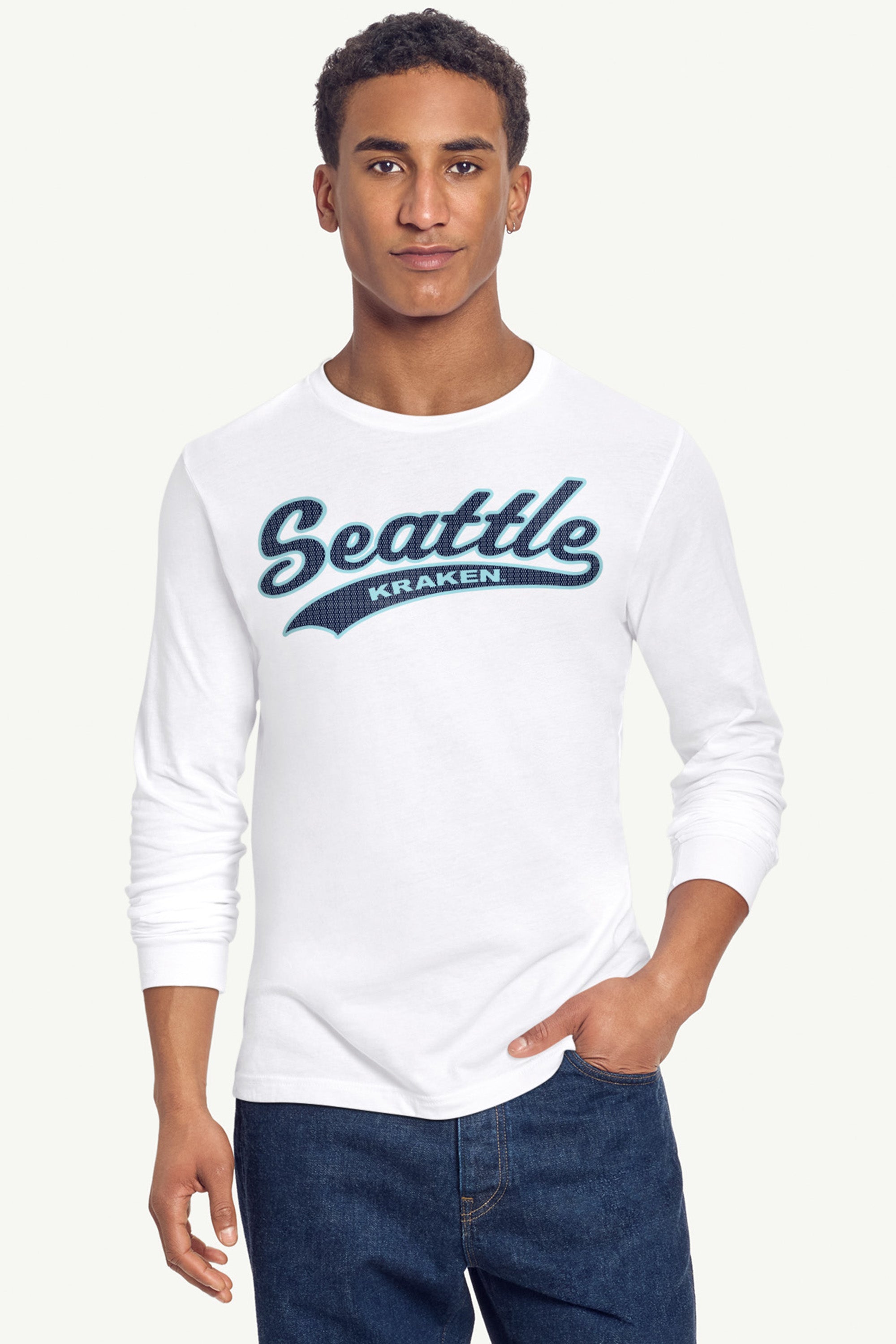 MENS SEATTLE KRAKEN TAILSWEEP LONG SLEEVE T SHIRT View 3 MENS SEATTLE KRAKEN TAILSWEEP LONG SLEEVE T SHIRT View 3