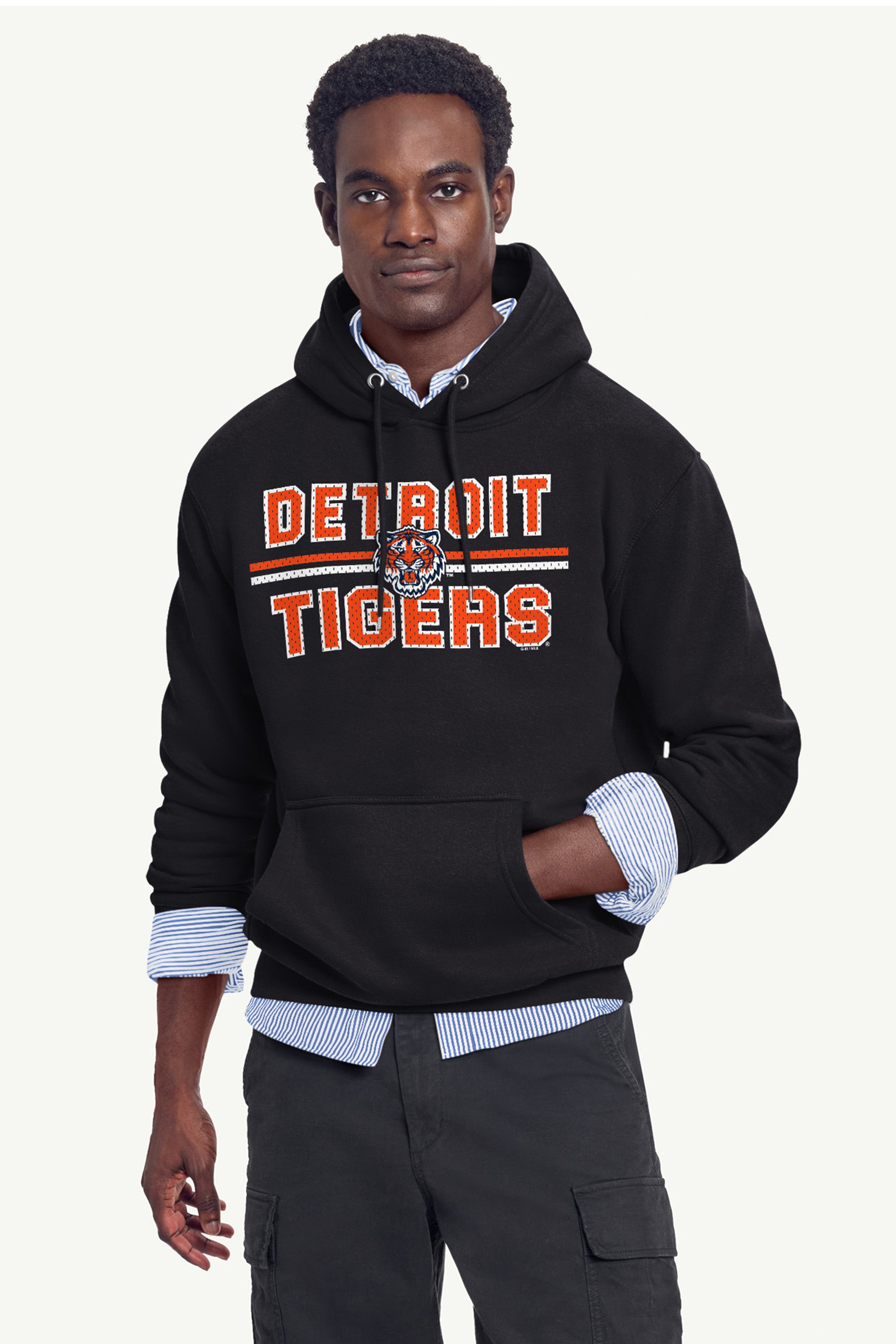 MENS DETROIT TIGERS MESH LOOK HOODIE View 2 | Detroit Tigers MENS DETROIT TIGERS MESH LOOK HOODIE View 2 | Detroit Tigers