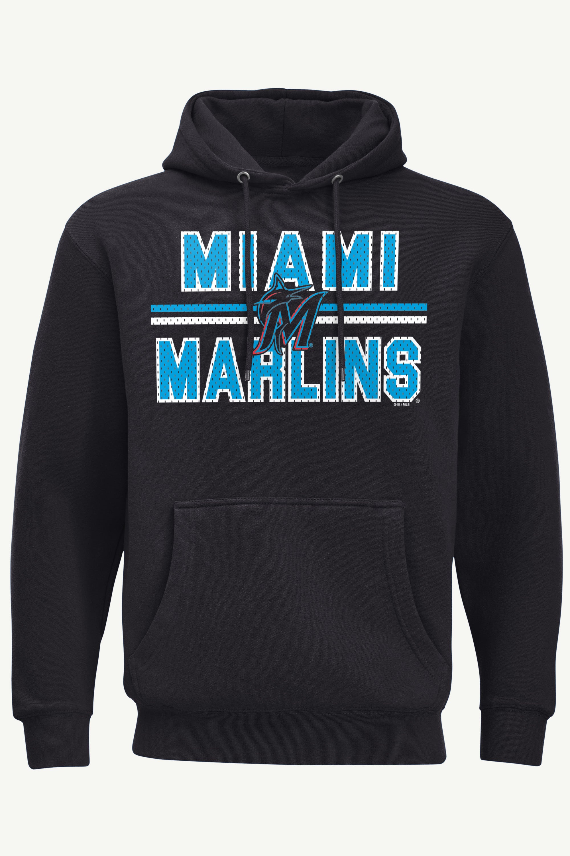 MENS MIAMI MARLINS MESH LOOK HOODIE View 1 MENS MIAMI MARLINS MESH LOOK HOODIE View 1