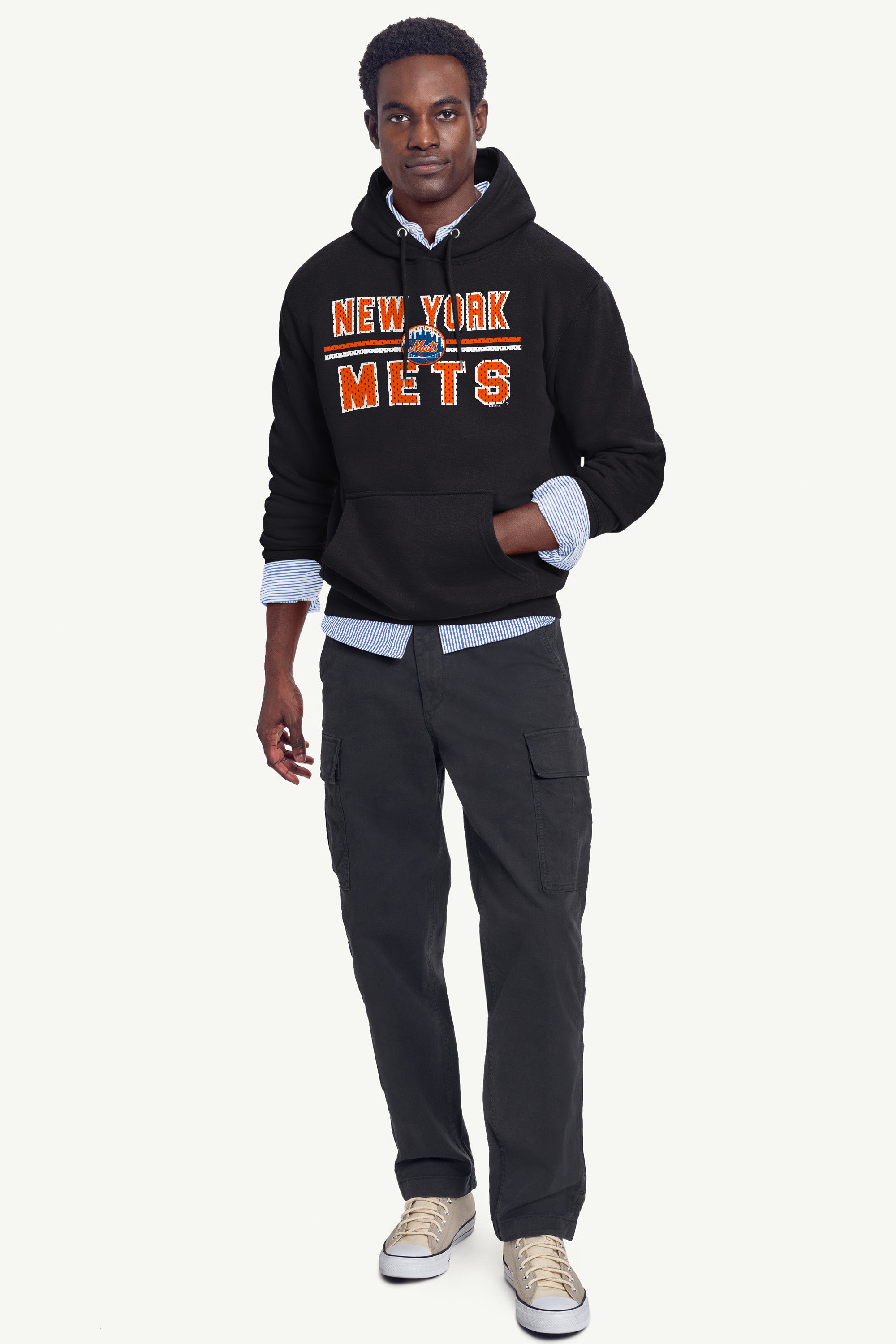 MENS NEW YORK METS MESH LOOK HOODIE View 3 | MLB MENS NEW YORK METS MESH LOOK HOODIE View 3 | MLB