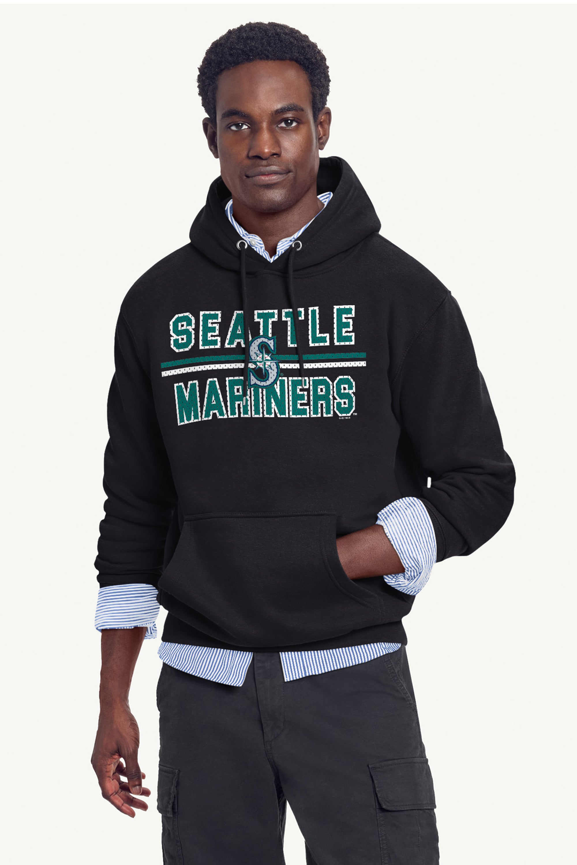 MENS SEATTLE MARINERS MESH LOOK HOODIE View 2 | Seattle Mariners MENS SEATTLE MARINERS MESH LOOK HOODIE View 2 | Seattle Mariners