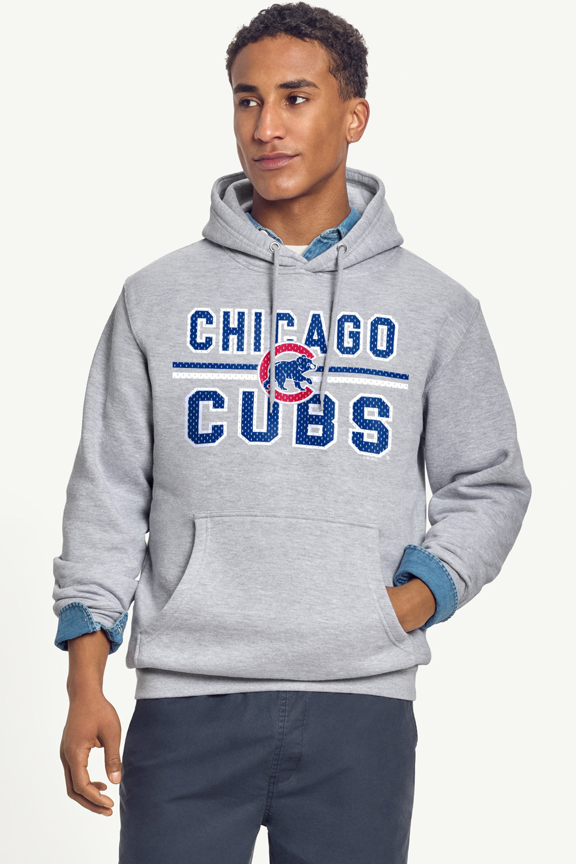 MENS CHICAGO CUBS MESH LOOK HOODIE View 2 | Chicago Cubs MENS CHICAGO CUBS MESH LOOK HOODIE View 2 | Chicago Cubs