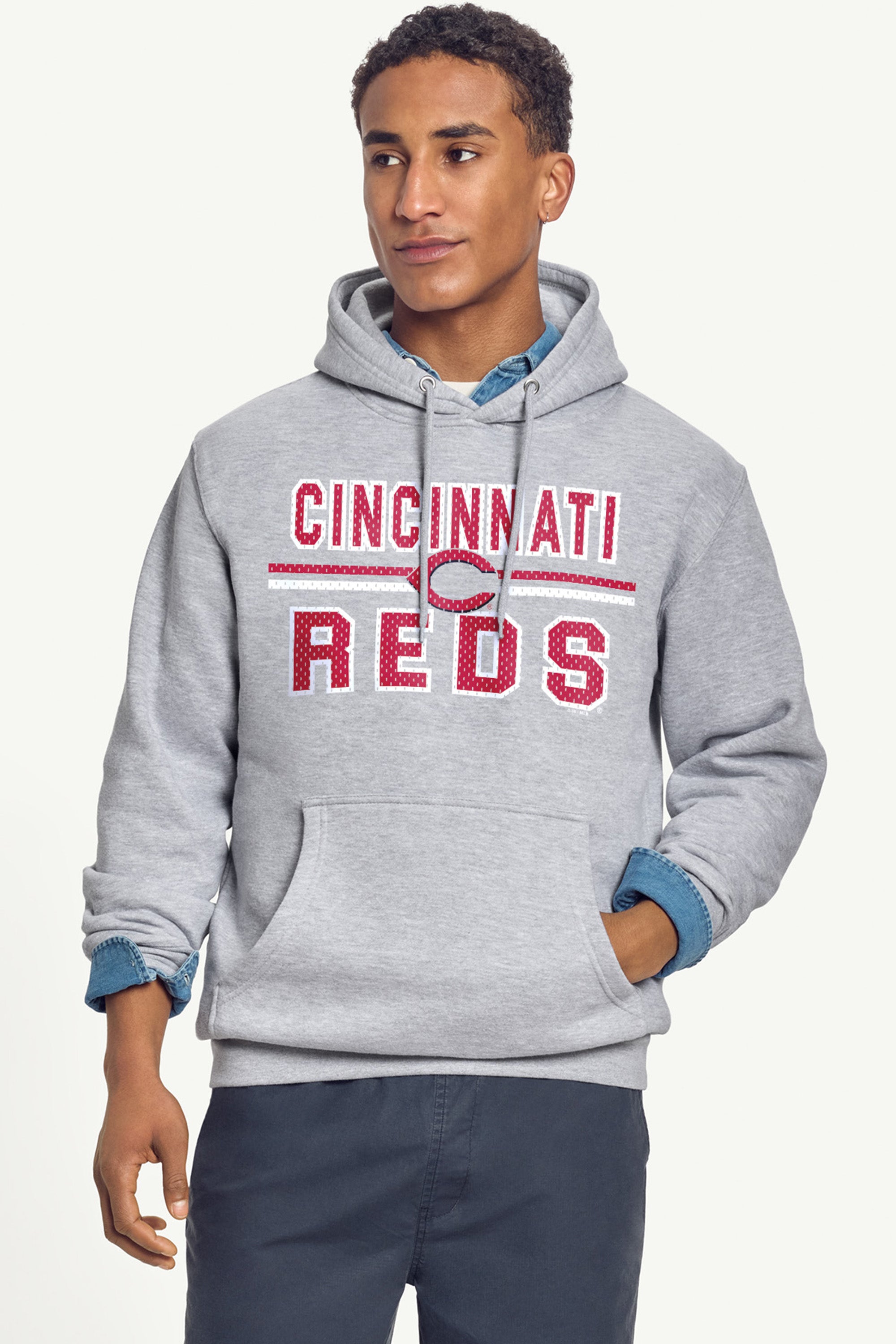 MENS CINCINNATI REDS MESH LOOK HOODIE View 2 | Cincinnati Reds MENS CINCINNATI REDS MESH LOOK HOODIE View 2 | Cincinnati Reds