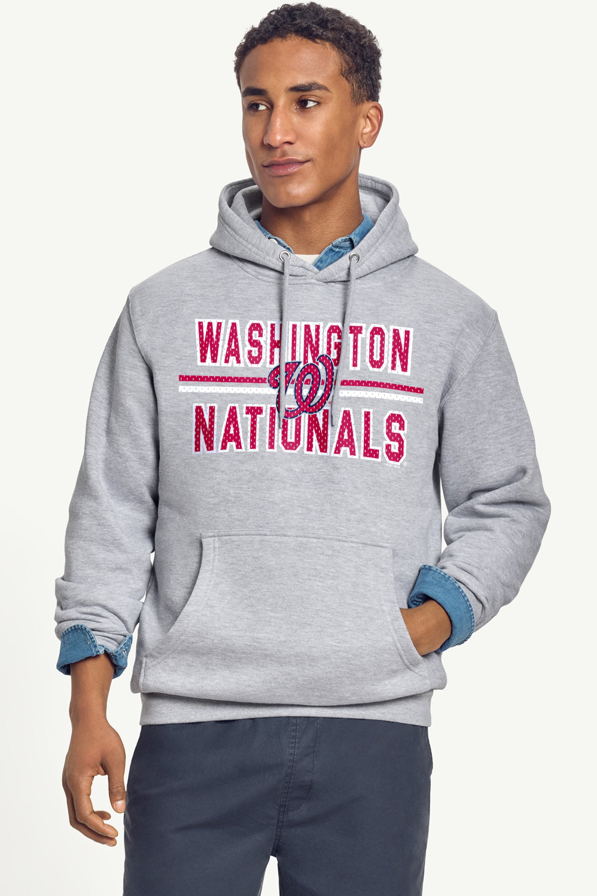 MENS WASHINGTON NATIONALS MESH LOOK HOODIE View 4 | Washington Nationals MENS WASHINGTON NATIONALS MESH LOOK HOODIE View 4 | Washington Nationals